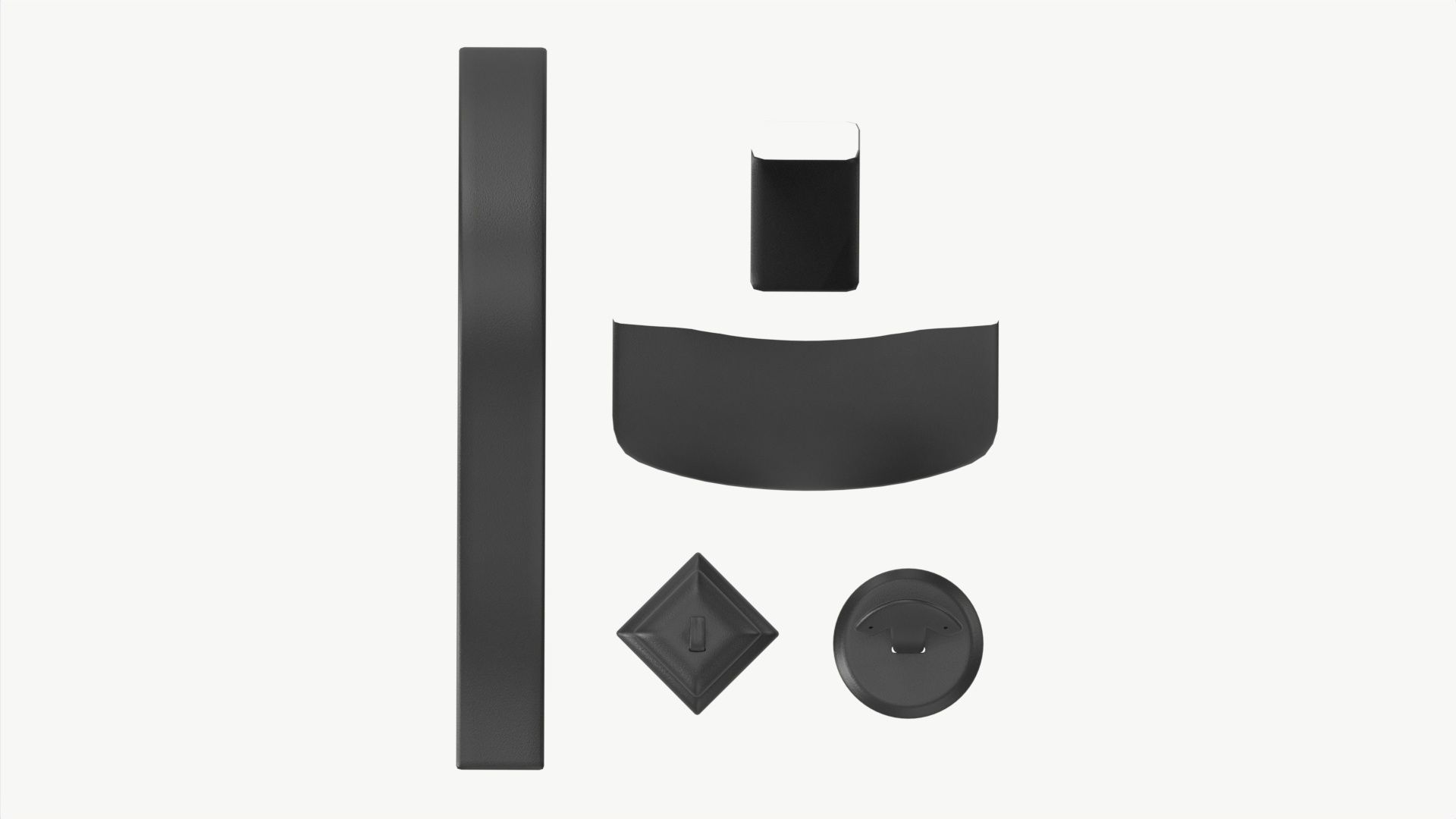 Leather Jewelry Display Stands 3D model_6