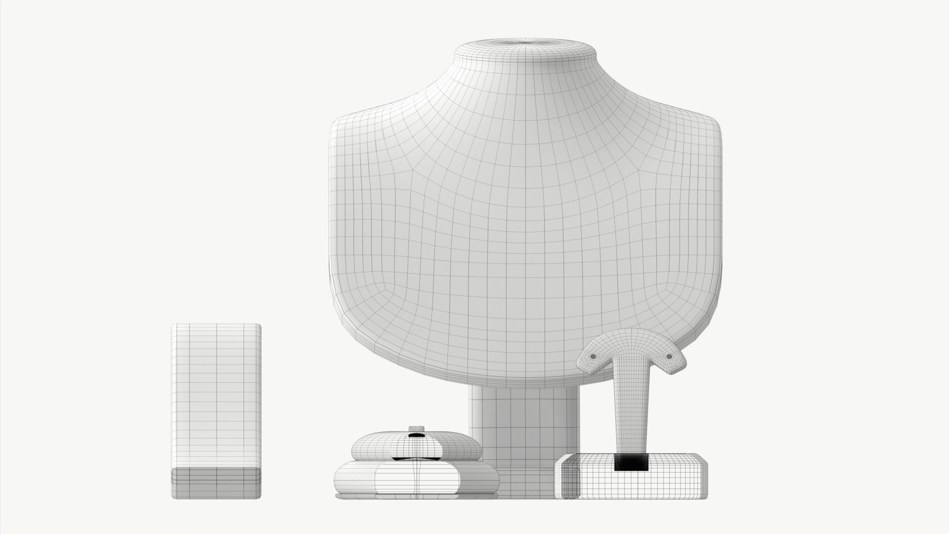 Leather Jewelry Display Stands 3D model_11