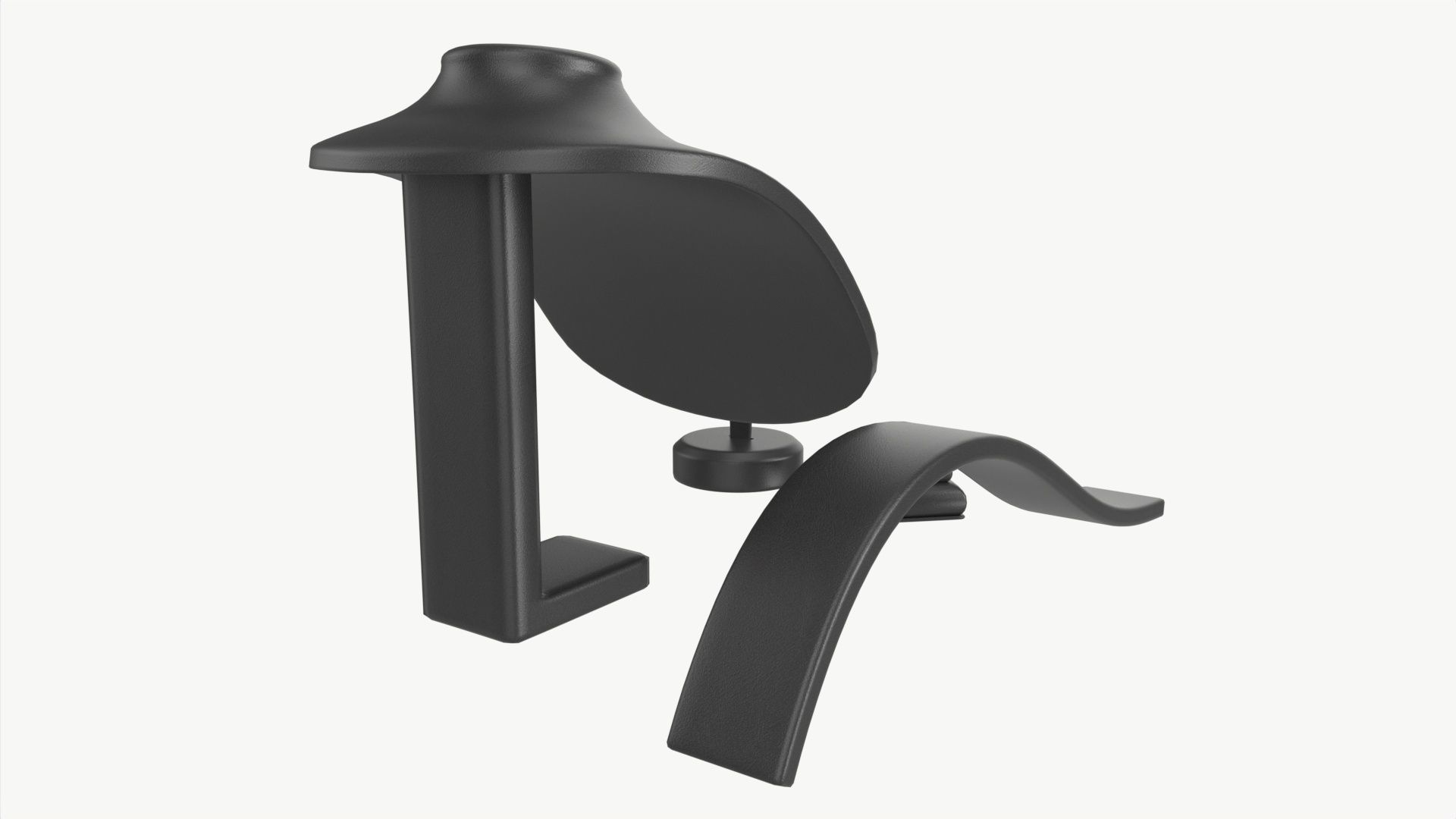 Leather Jewelry Display Stands 3D model_2