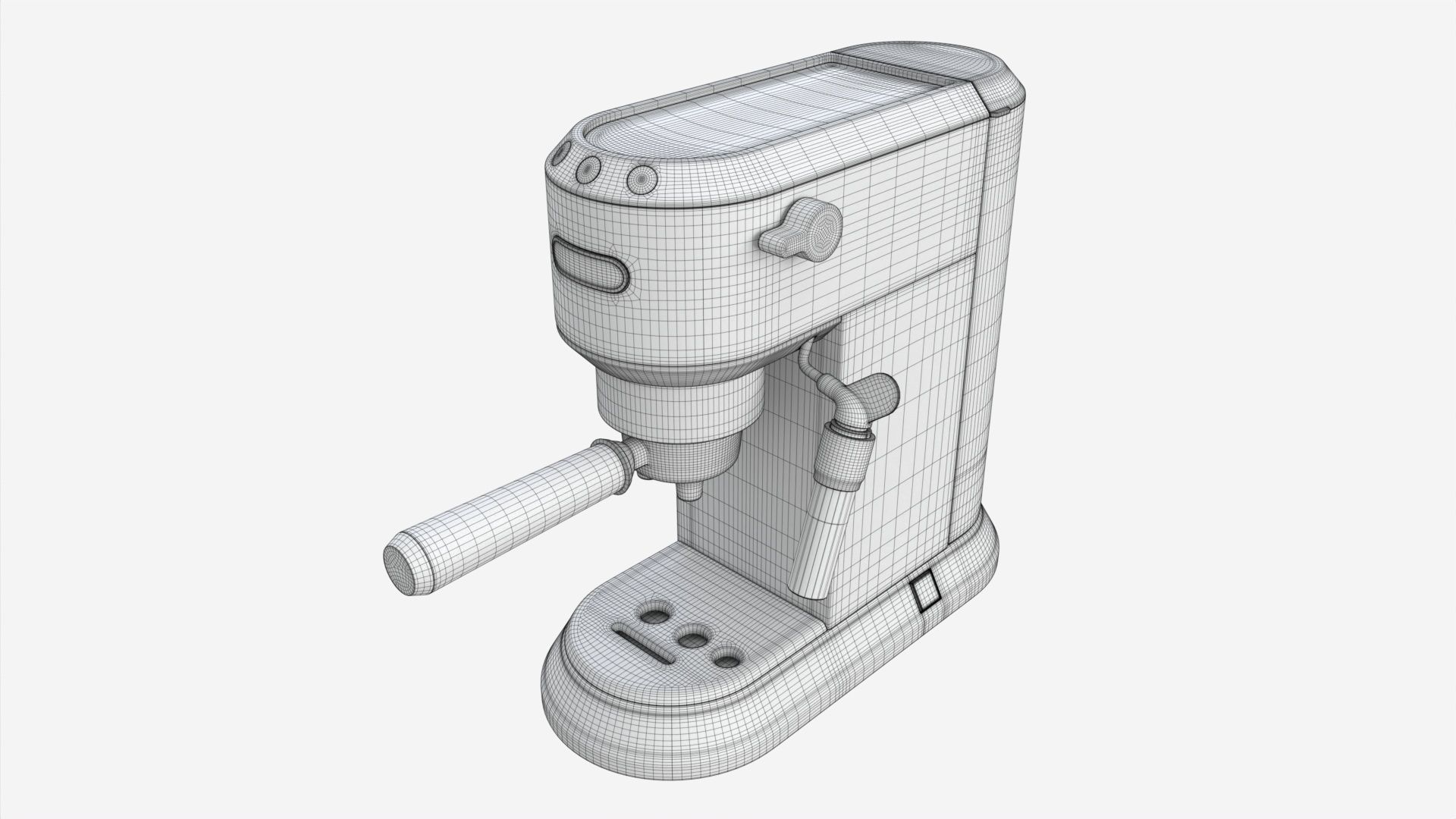 Manual espresso maker Delonghi EC685R Steel 3D model_6