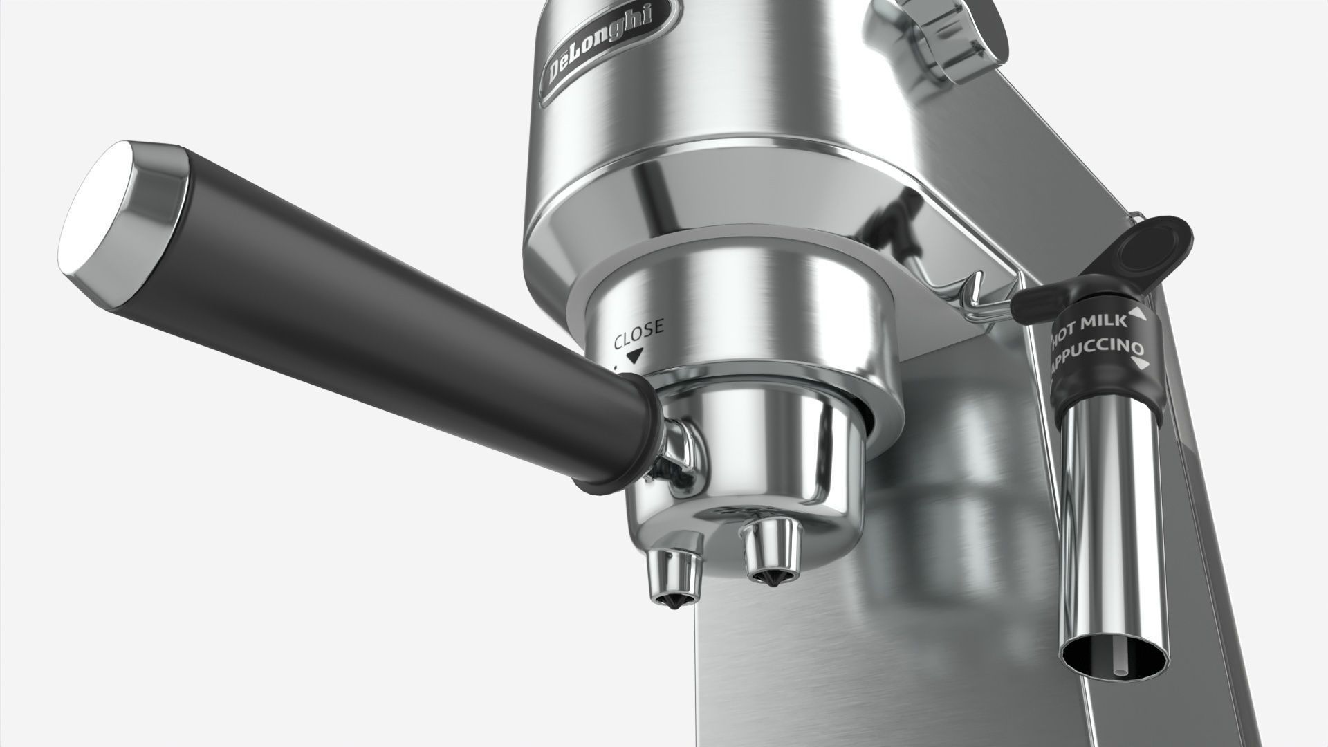 Manual espresso maker Delonghi EC685R Steel 3D model_3