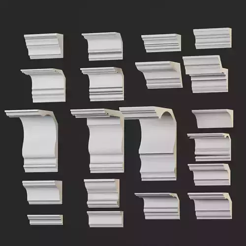 cornice set 2  20model Low-poly 3D model