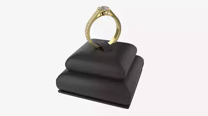 Ring Leather Display Holder Stand 01