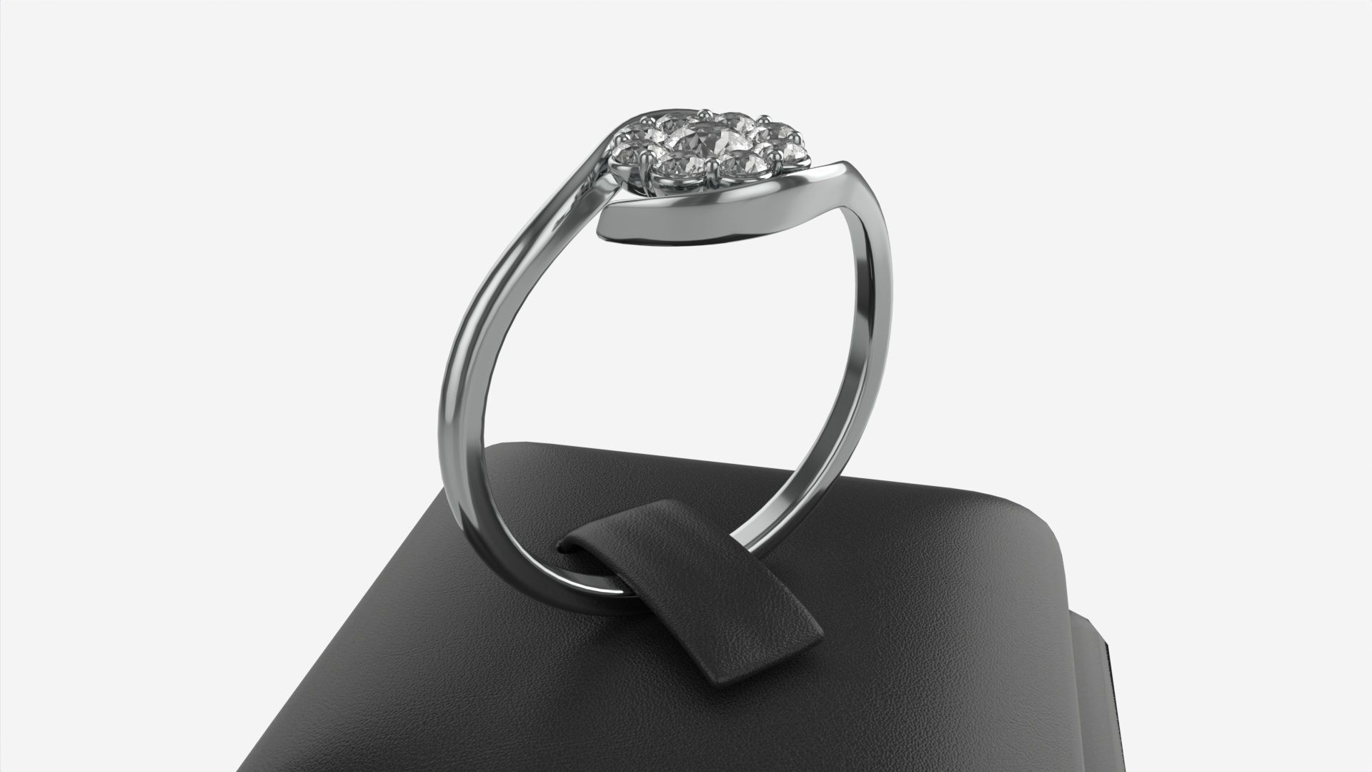 Ring Leather Display Holder Stand 04 3D model_1