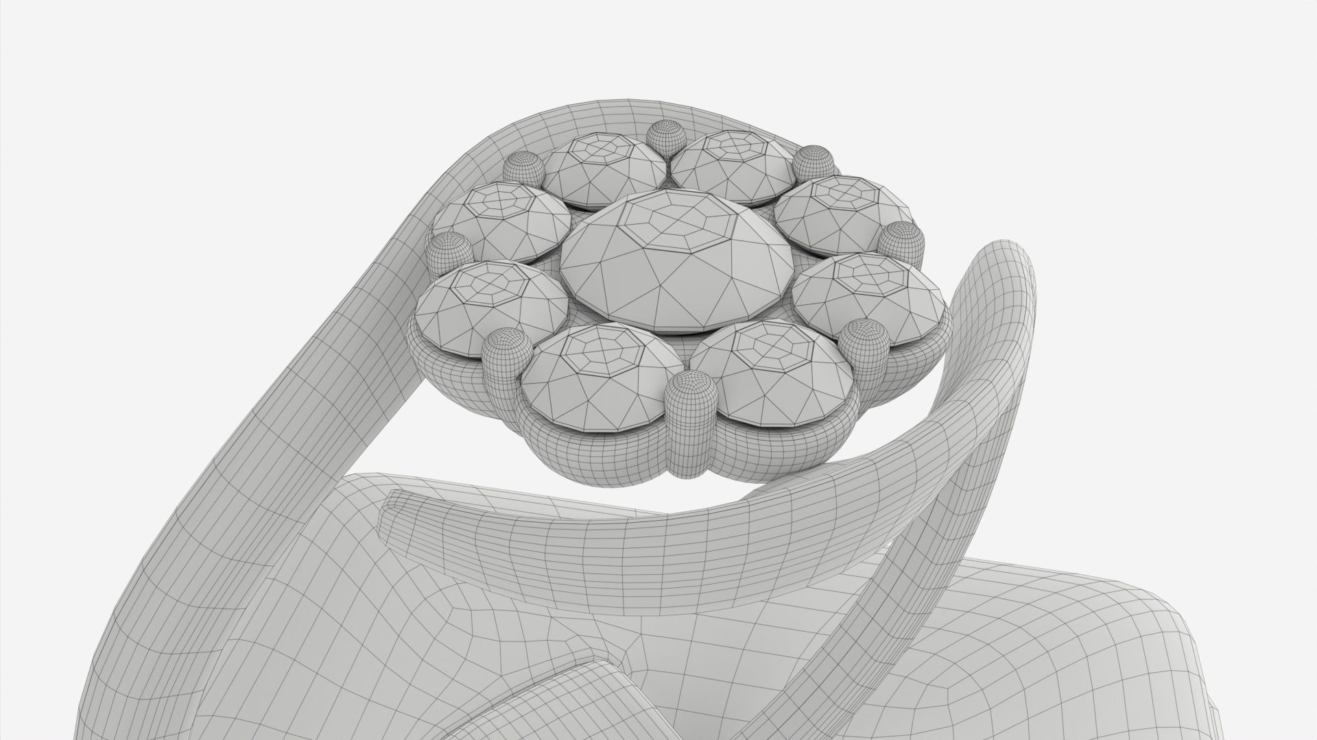 Ring Leather Display Holder Stand 04 3D model_10