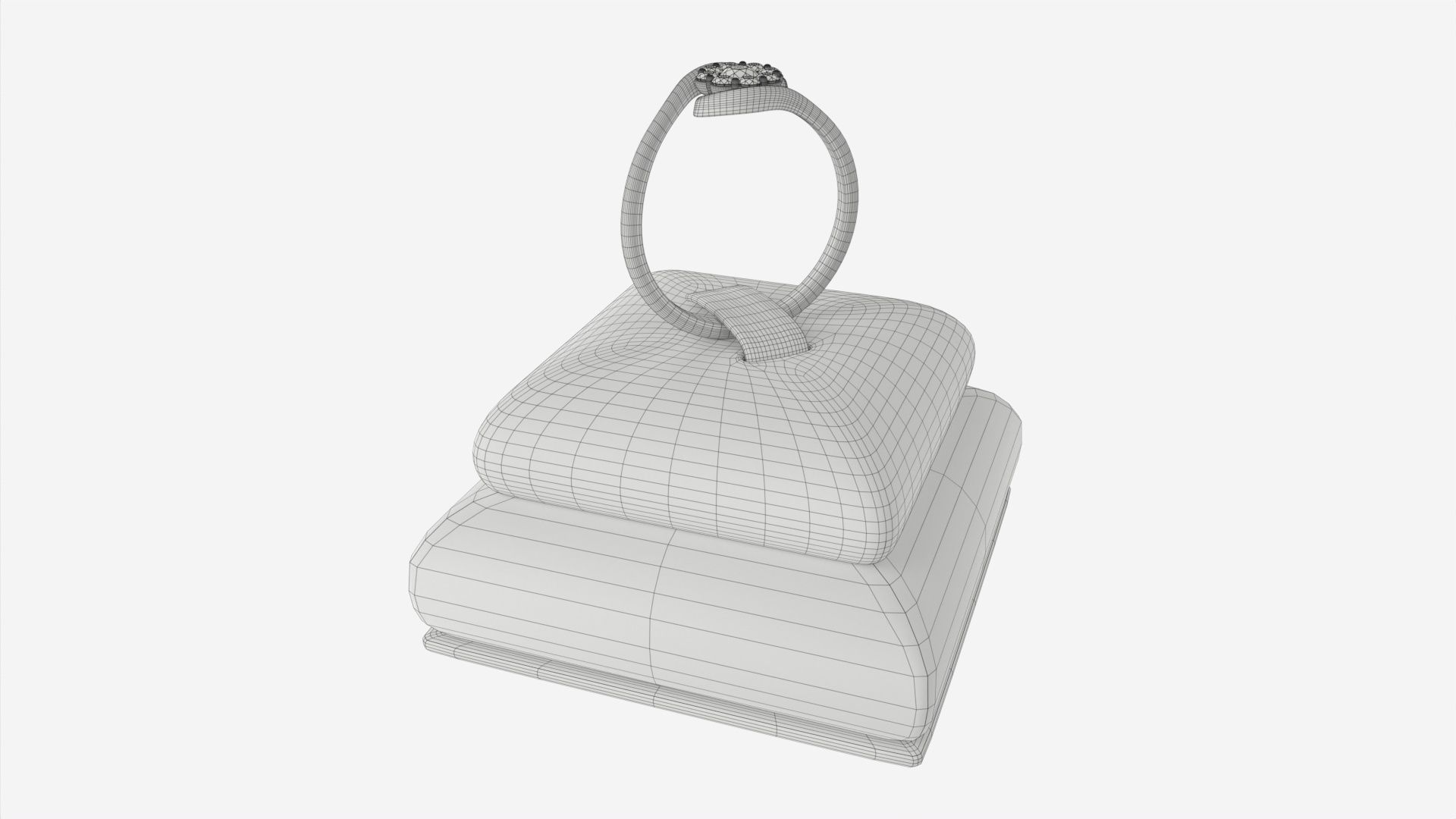 Ring Leather Display Holder Stand 04 3D model_8