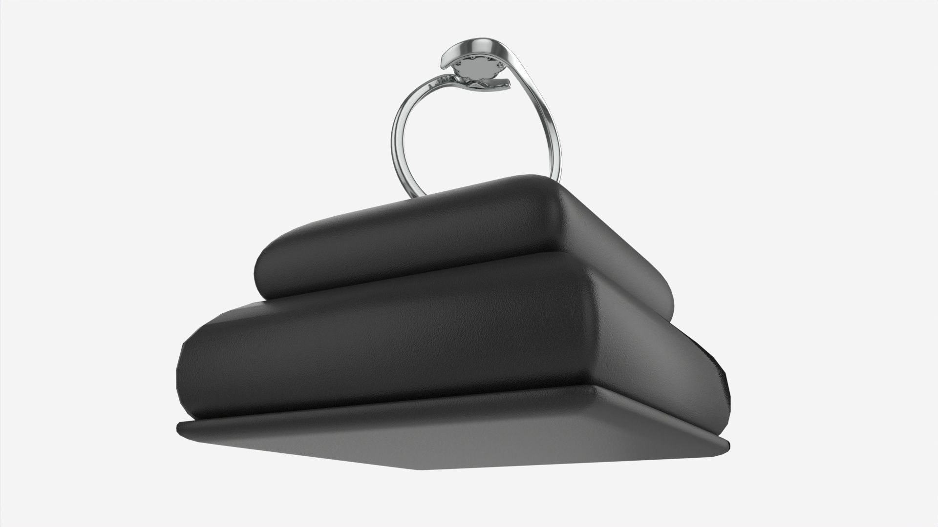 Ring Leather Display Holder Stand 04 3D model_4