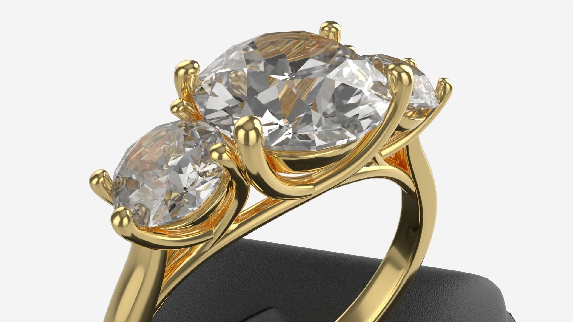 Ring Leather Display Holder Stand 05 3D model_3