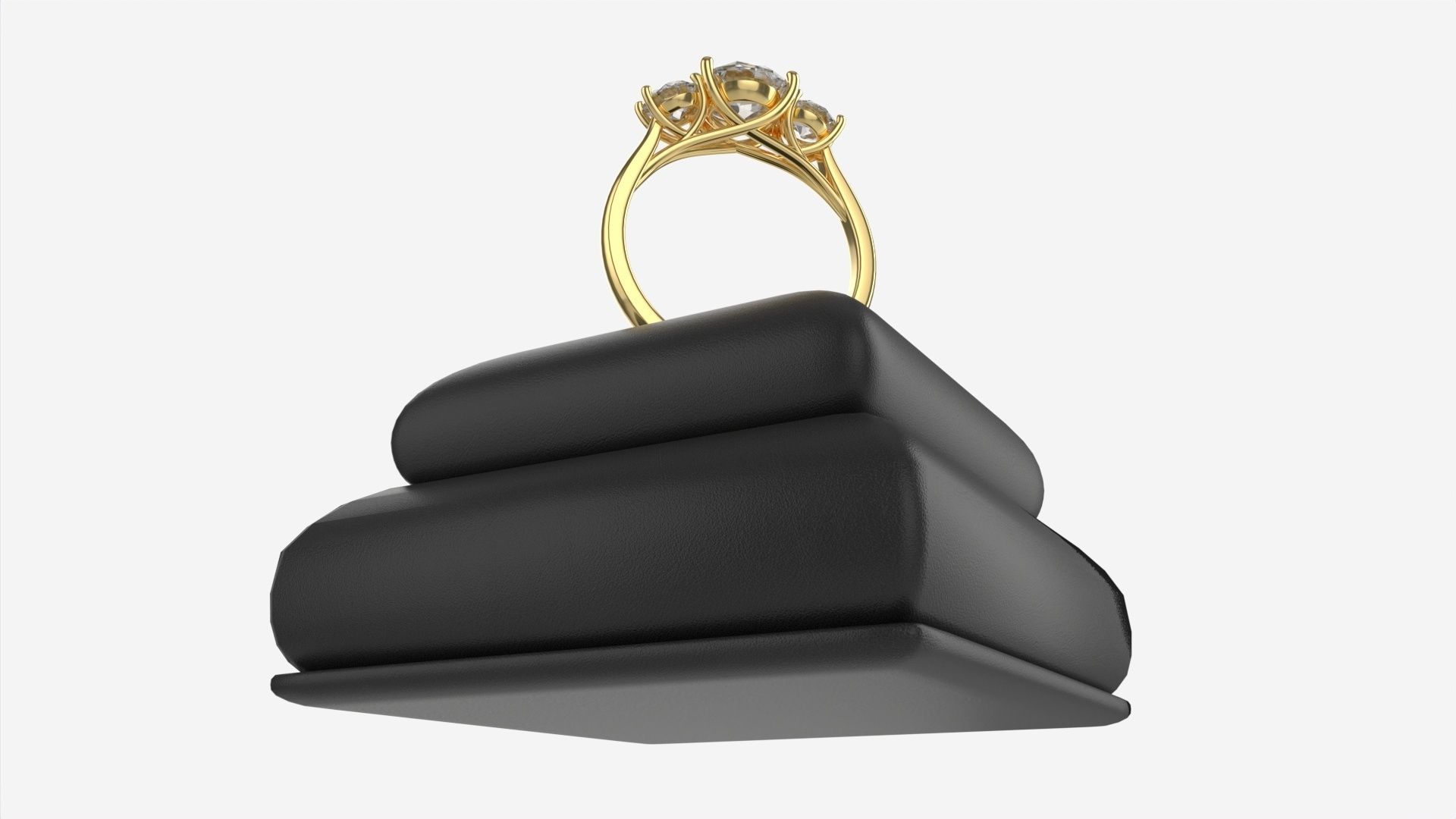 Ring Leather Display Holder Stand 05 3D model_4