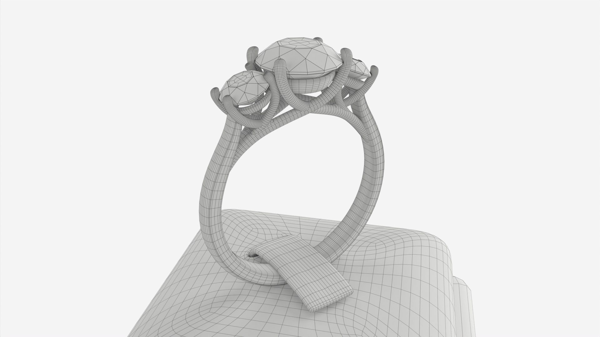 Ring Leather Display Holder Stand 05 3D model_9