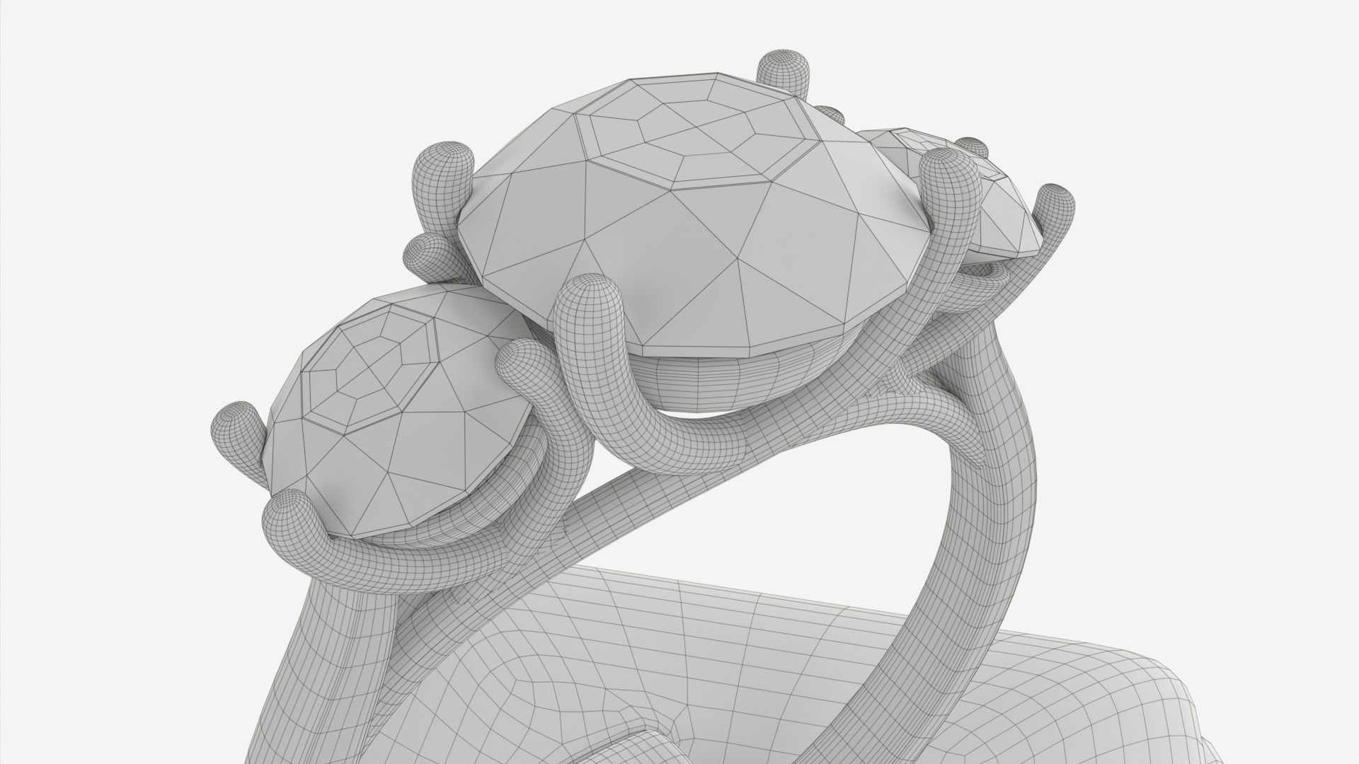 Ring Leather Display Holder Stand 05 3D model_10