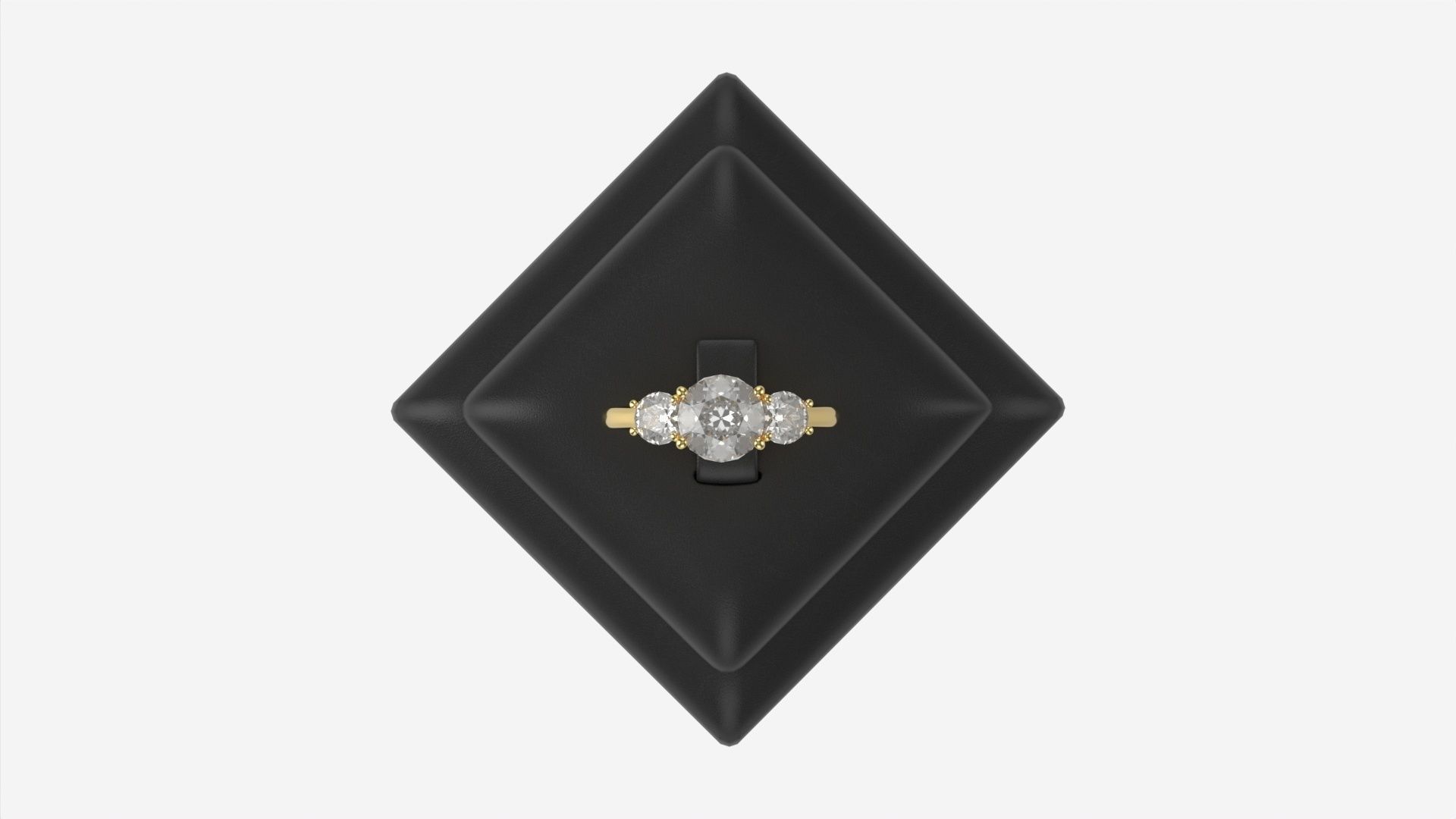 Ring Leather Display Holder Stand 05 3D model_7