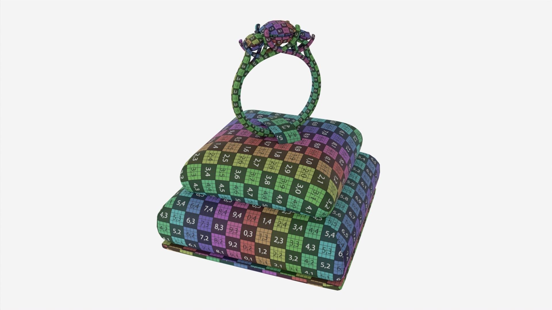 Ring Leather Display Holder Stand 05 3D model_11