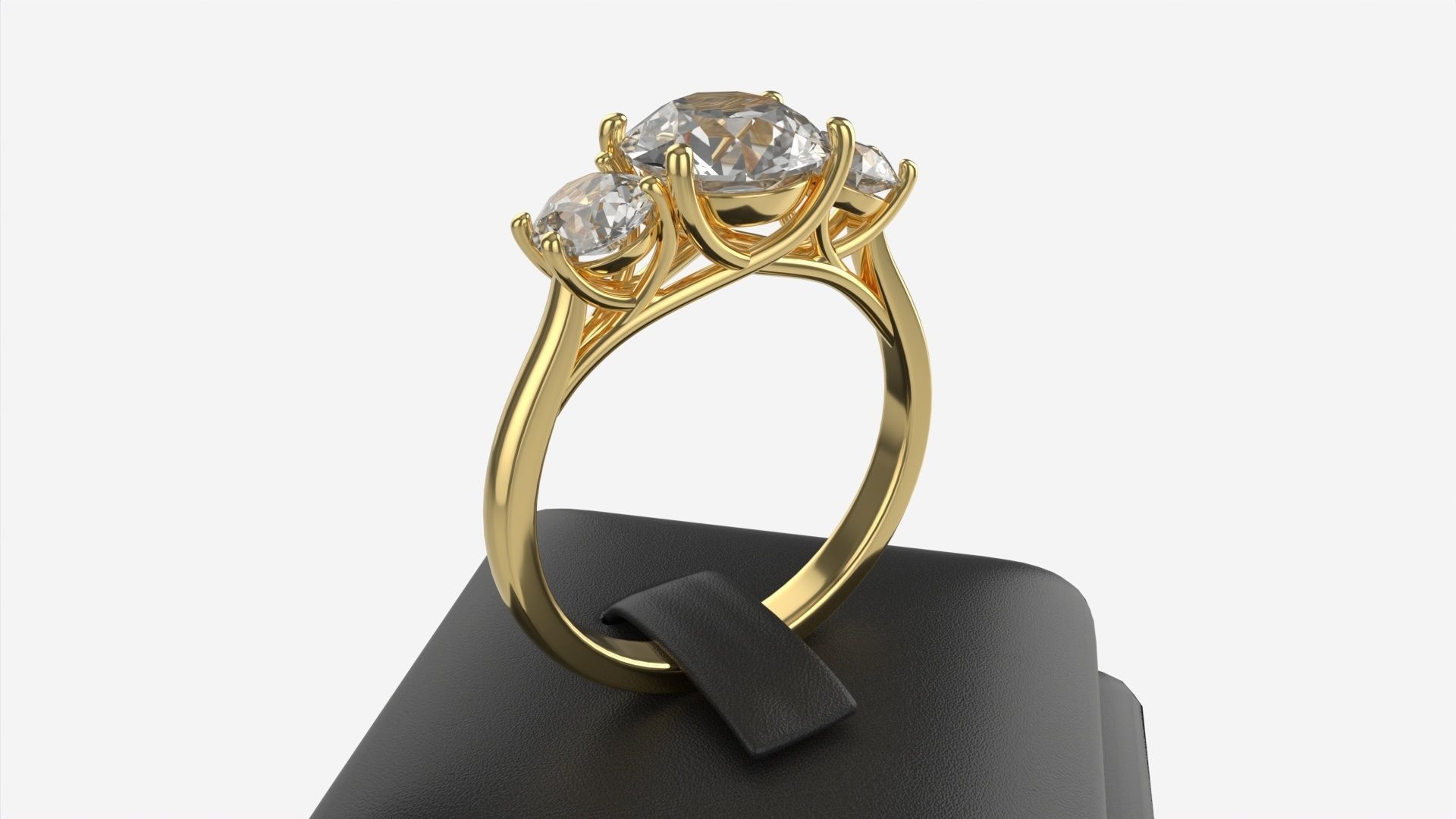 Ring Leather Display Holder Stand 05 3D model_1