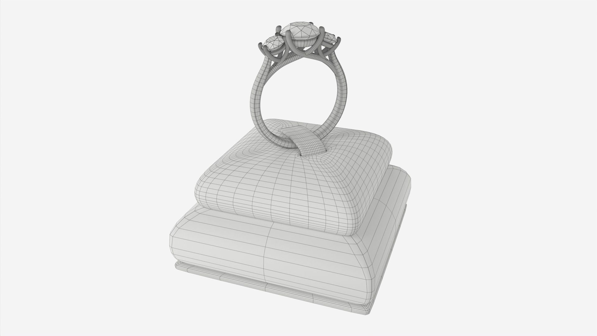 Ring Leather Display Holder Stand 05 3D model_8