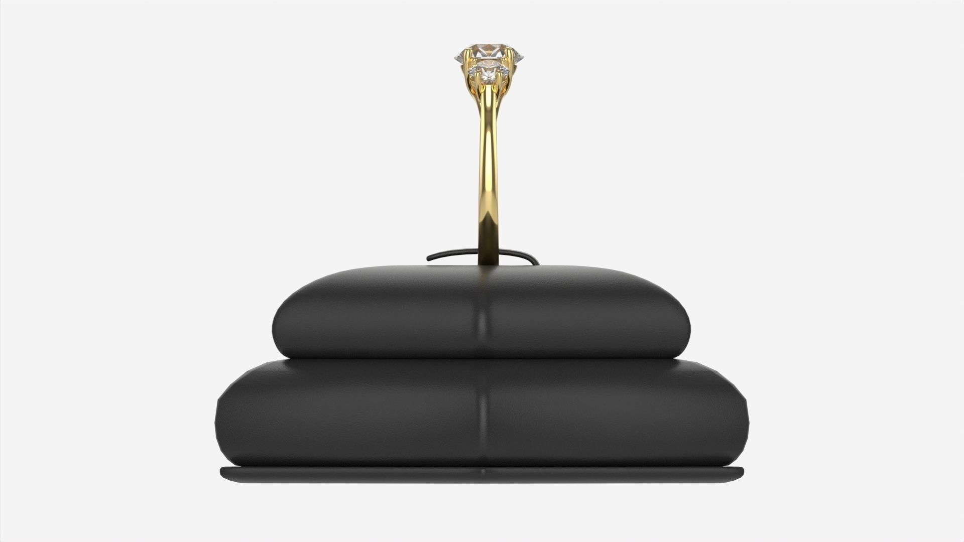 Ring Leather Display Holder Stand 05 3D model_6