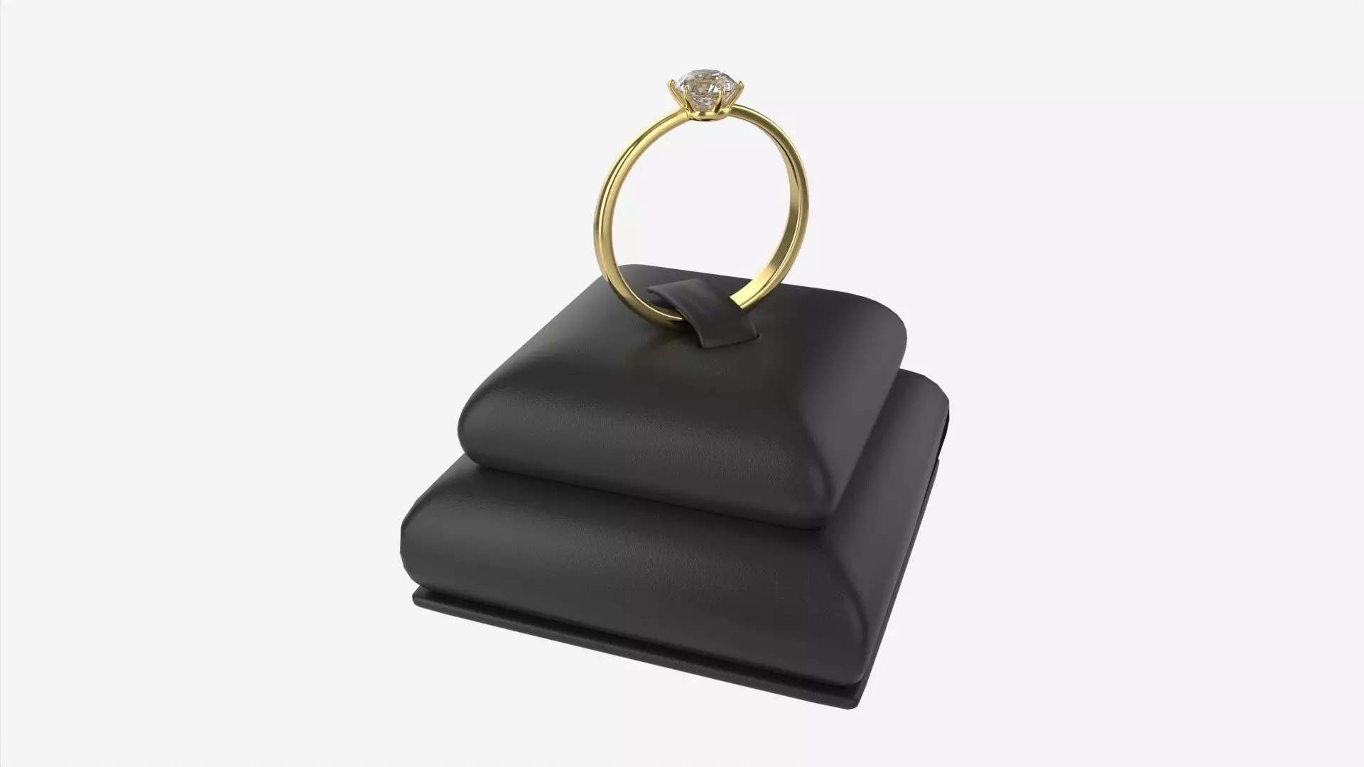 Ring Leather Display Holder Stand 06 3D model_0