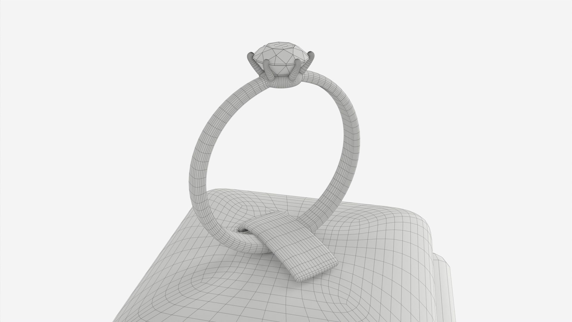 Ring Leather Display Holder Stand 06 3D model_9