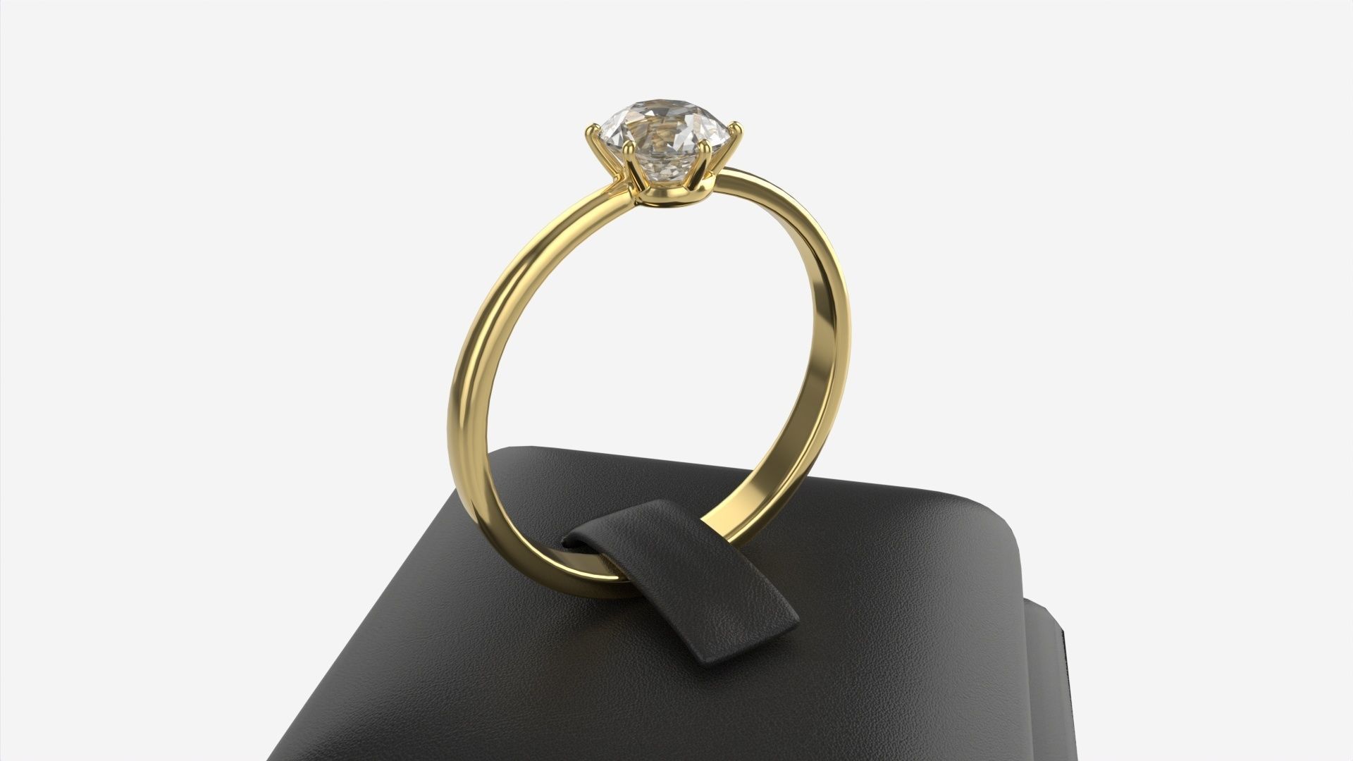 Ring Leather Display Holder Stand 06 3D model_1