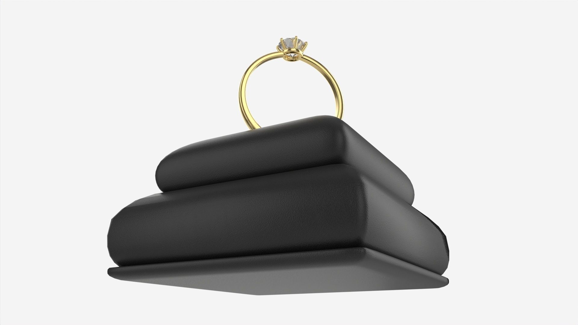 Ring Leather Display Holder Stand 06 3D model_4