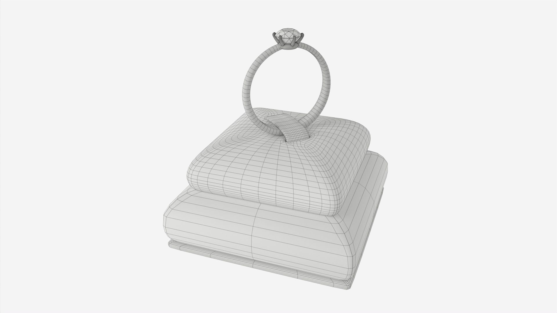 Ring Leather Display Holder Stand 06 3D model_8