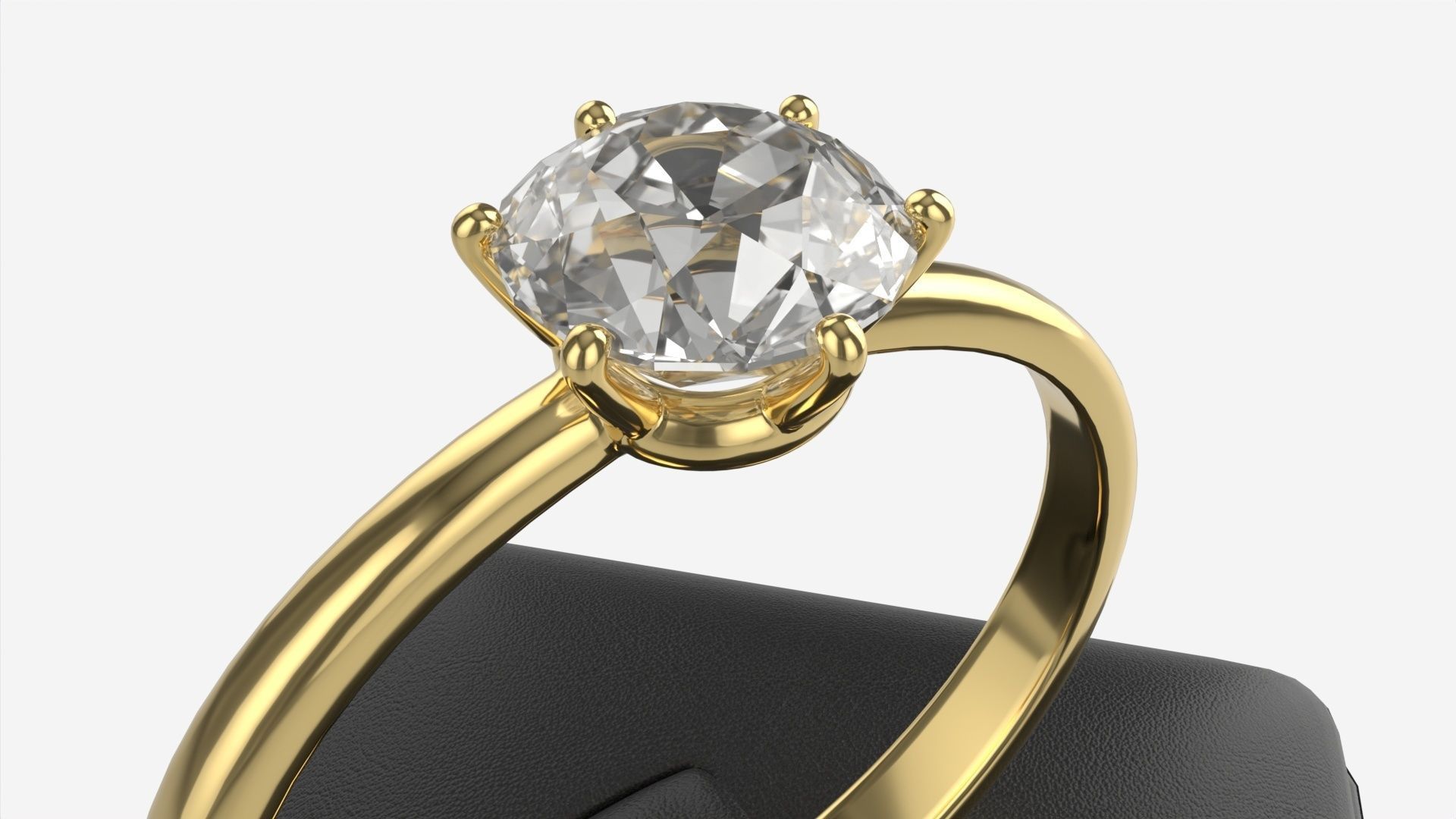 Ring Leather Display Holder Stand 06 3D model_3