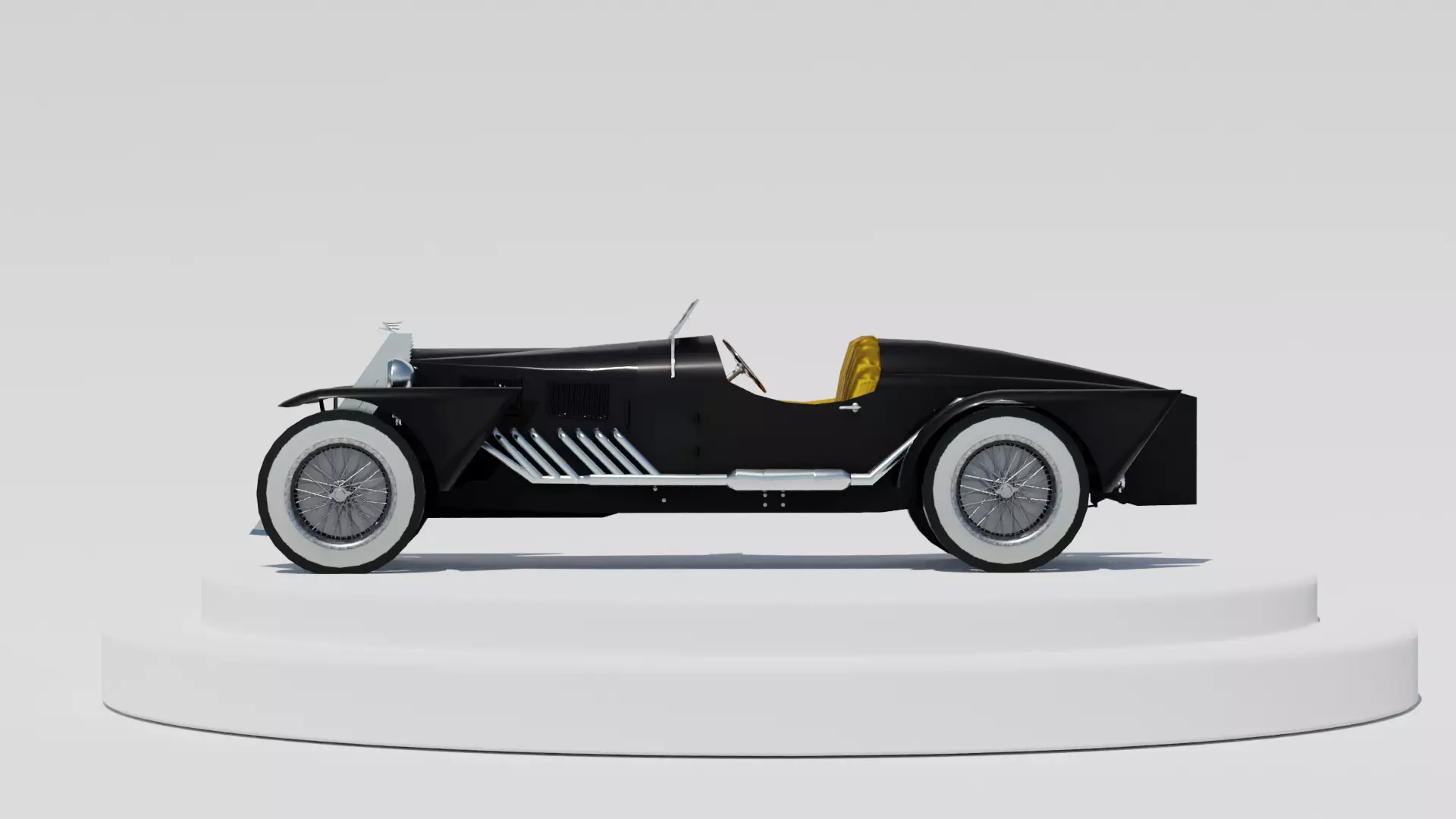 Vintage Car Low-poly 3D model