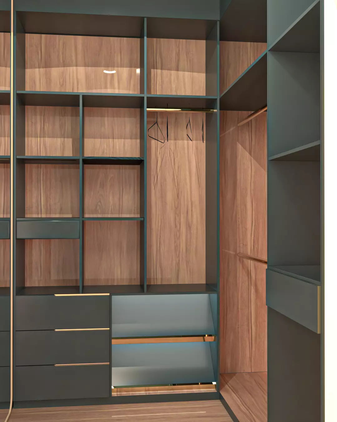 Dressing room Cosmic blue 3D model_0