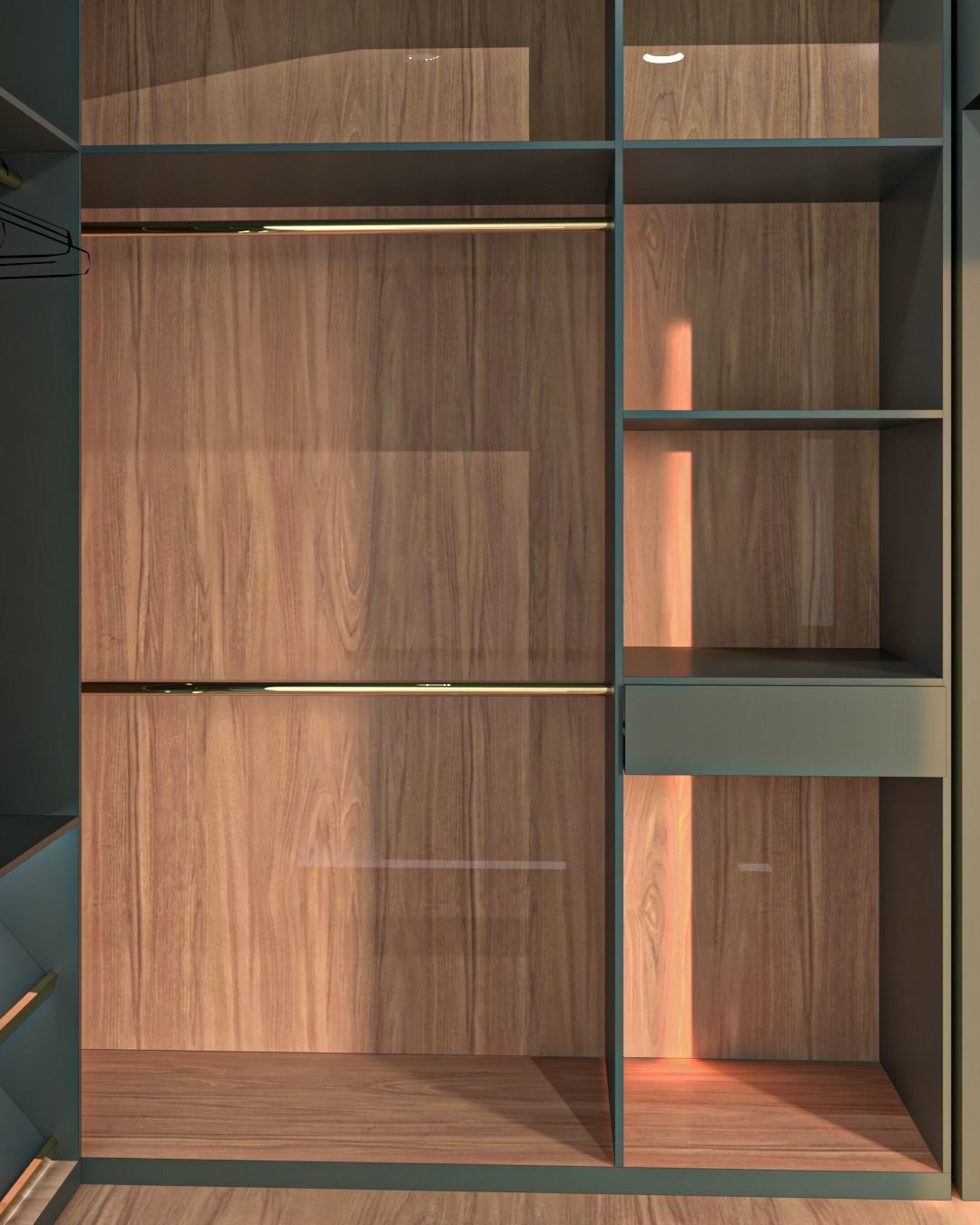 Dressing room Cosmic blue 3D model_2