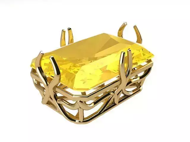 Radiant Stone Basket Pendant 