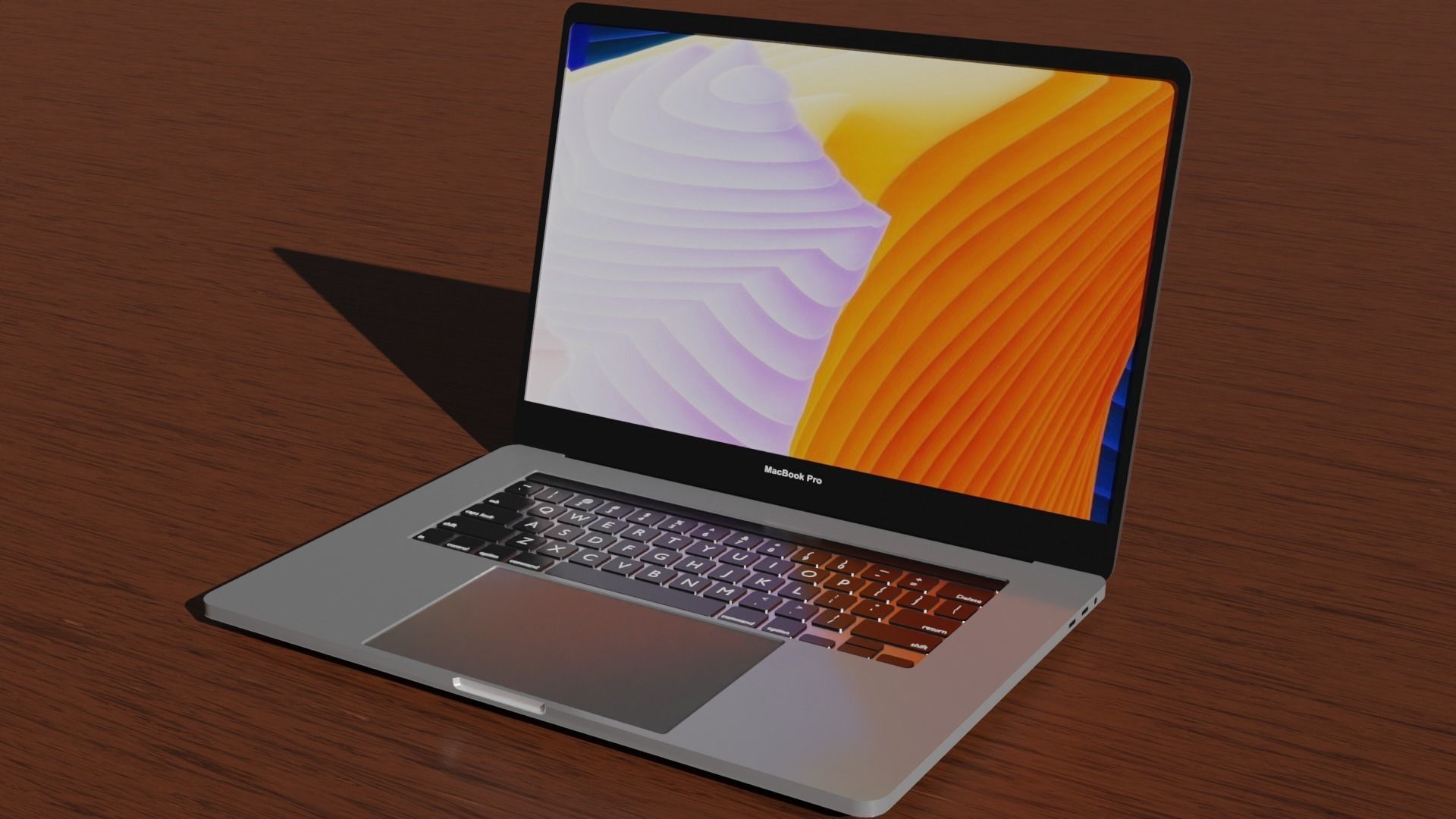 Apple MacBook pro 3D model Free low-poly 3D model_1
