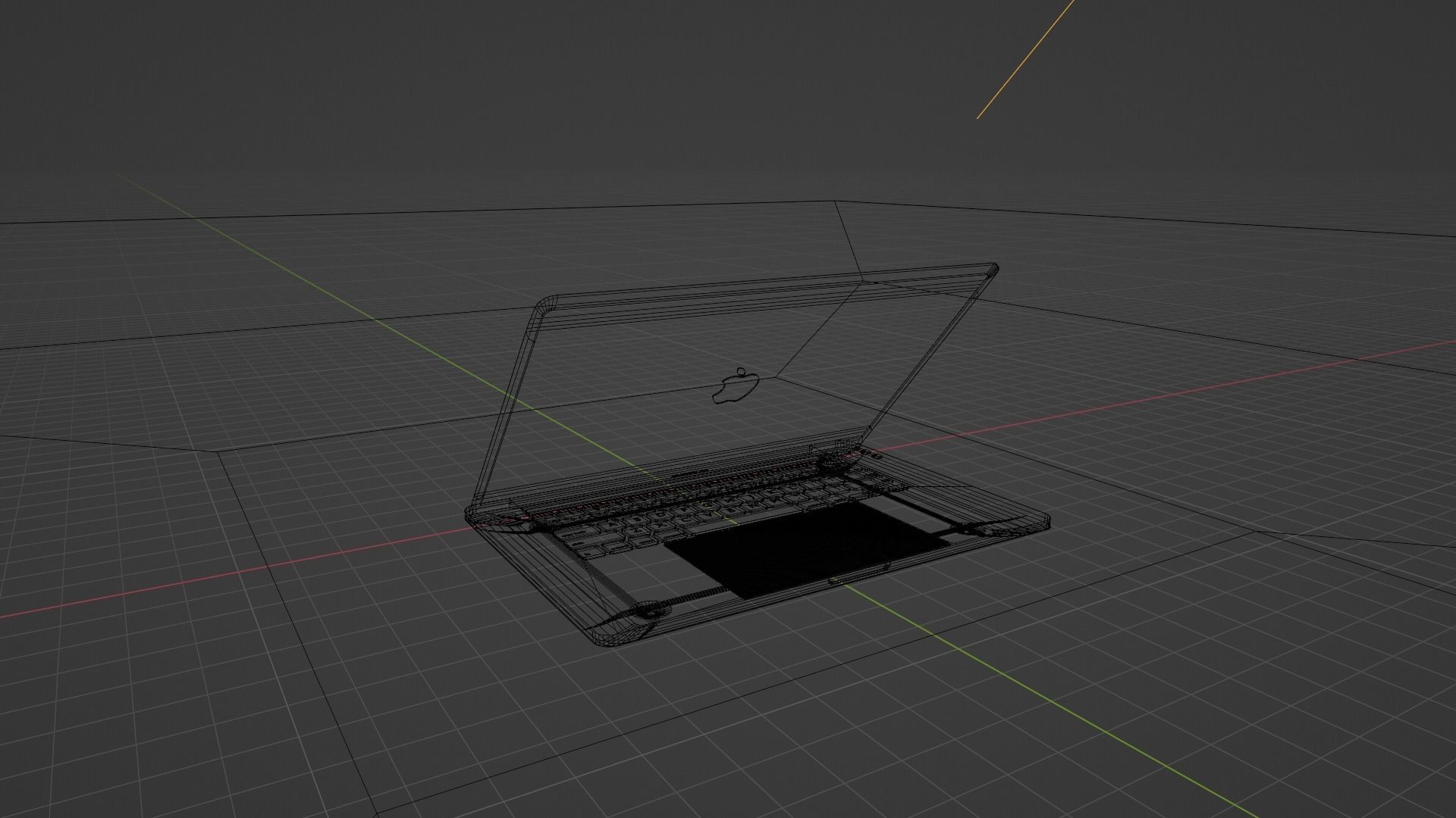 Apple MacBook pro 3D model Free low-poly 3D model_7