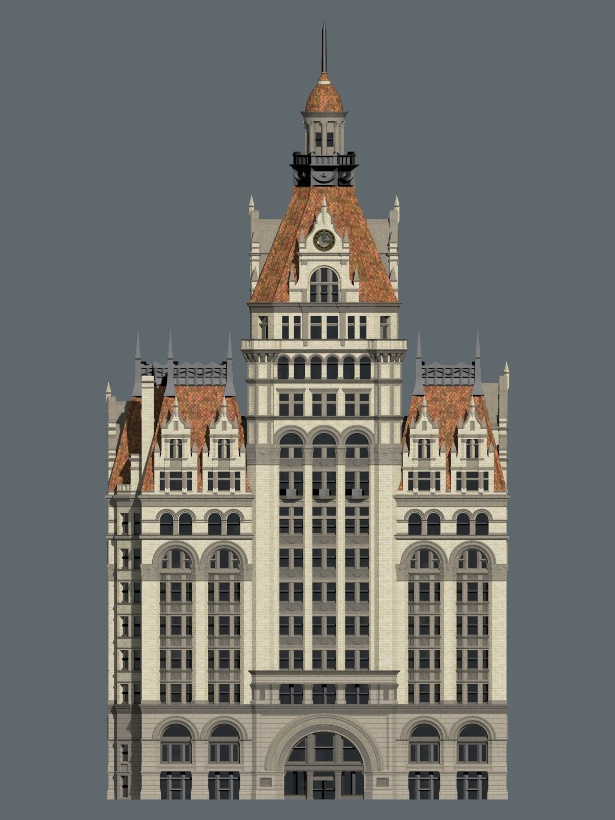 Pabst Building 3D print model_3