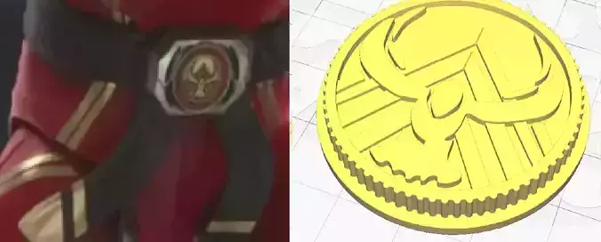 Ken Soaring Falcon Ranger Power Coin 3D print model