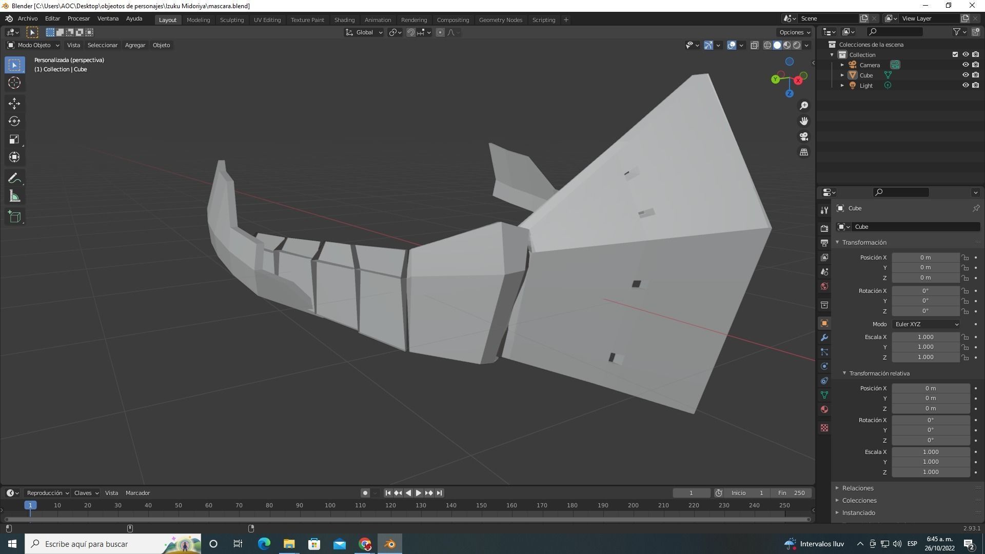 Izuku Midoriya mascara  3D model_1