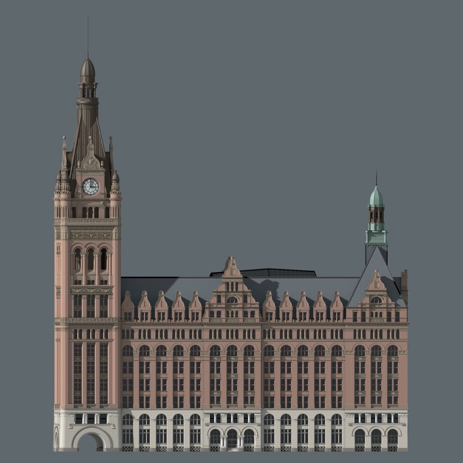 Milwaukee City Hall 3D print model_5