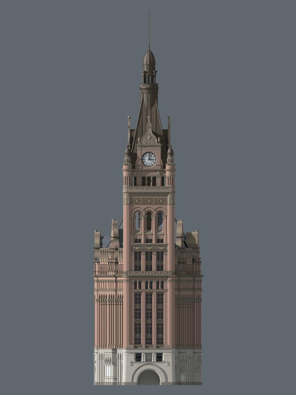 Milwaukee City Hall 3D print model_4