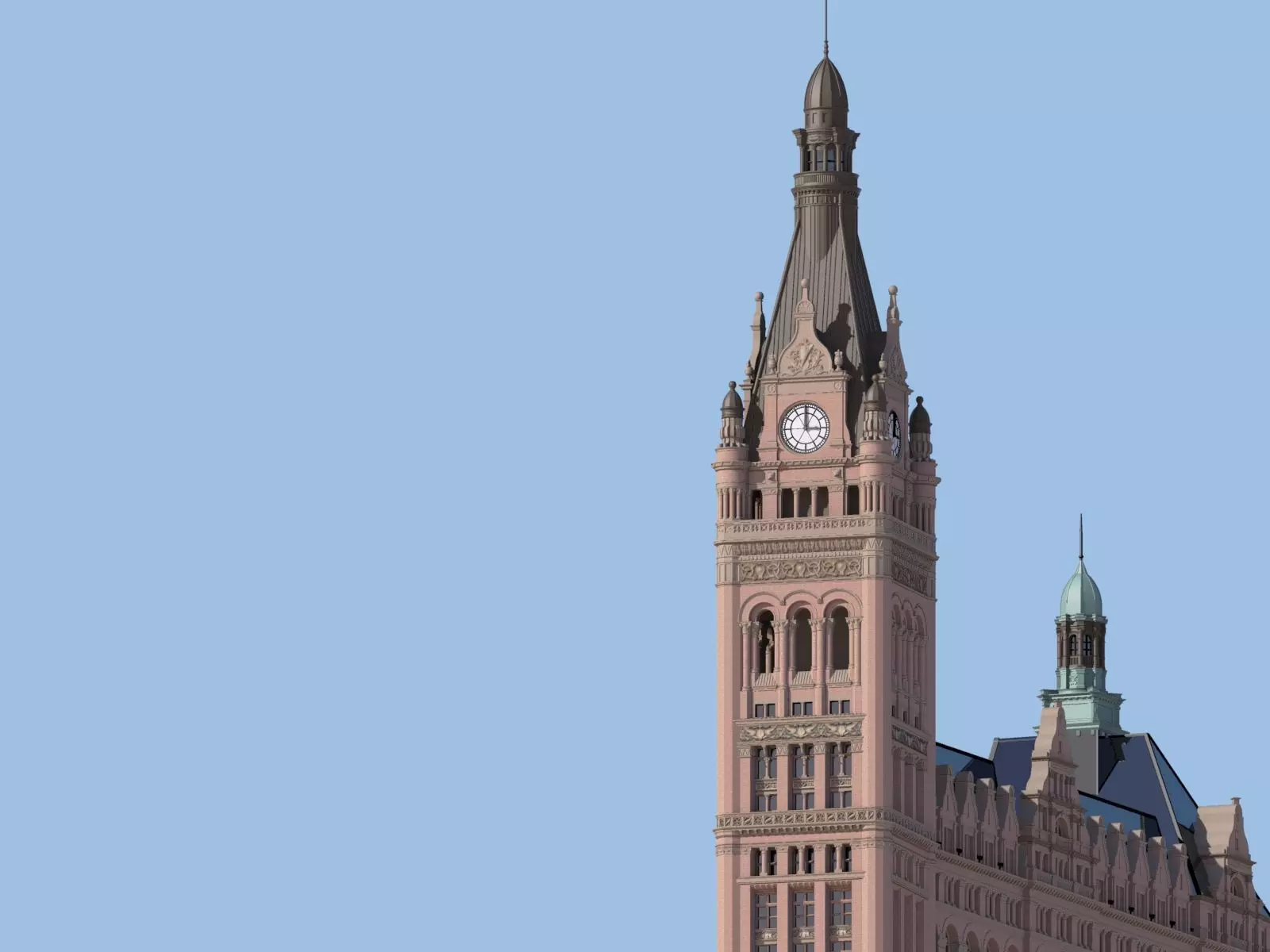 Milwaukee City Hall 3D print model_0