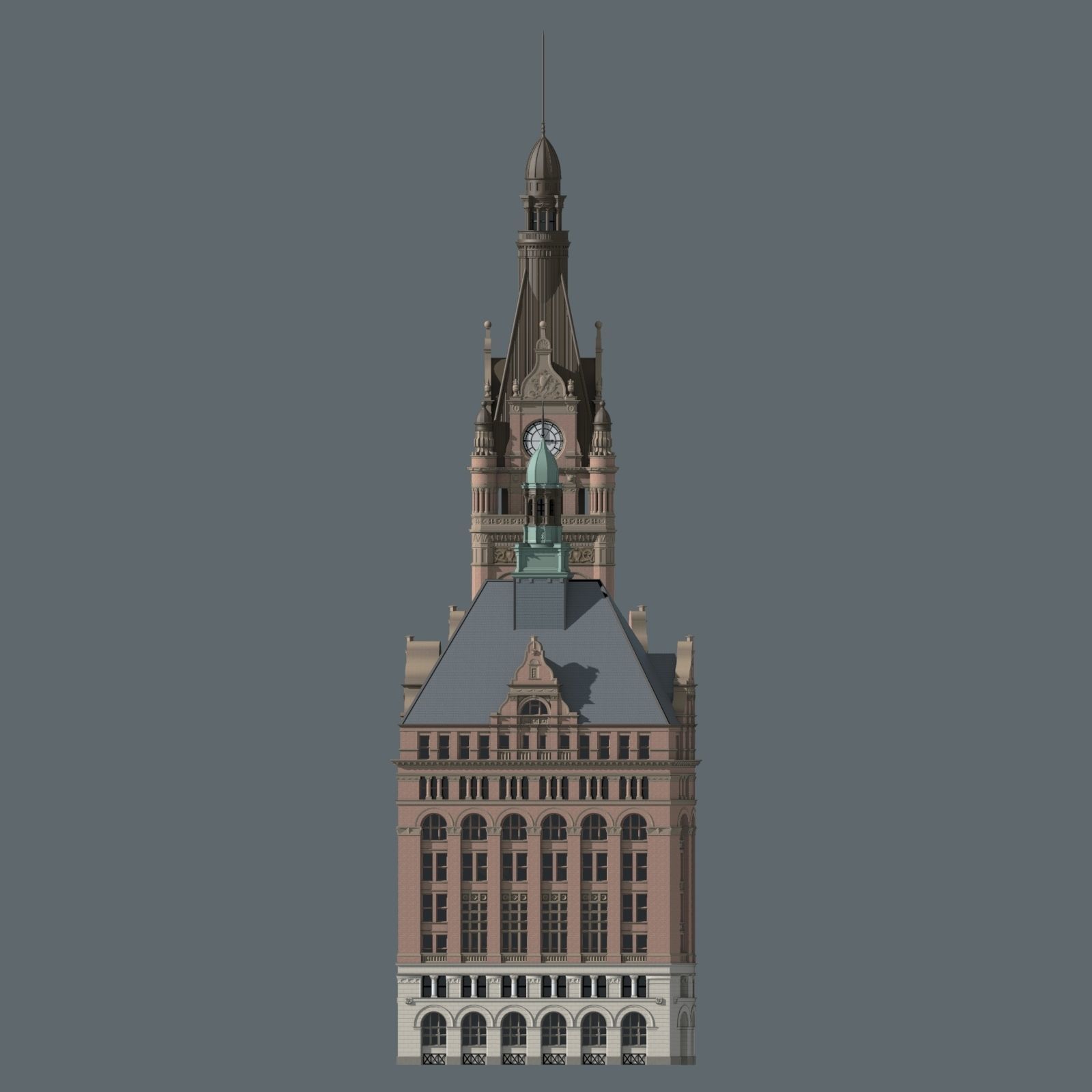Milwaukee City Hall 3D print model_6