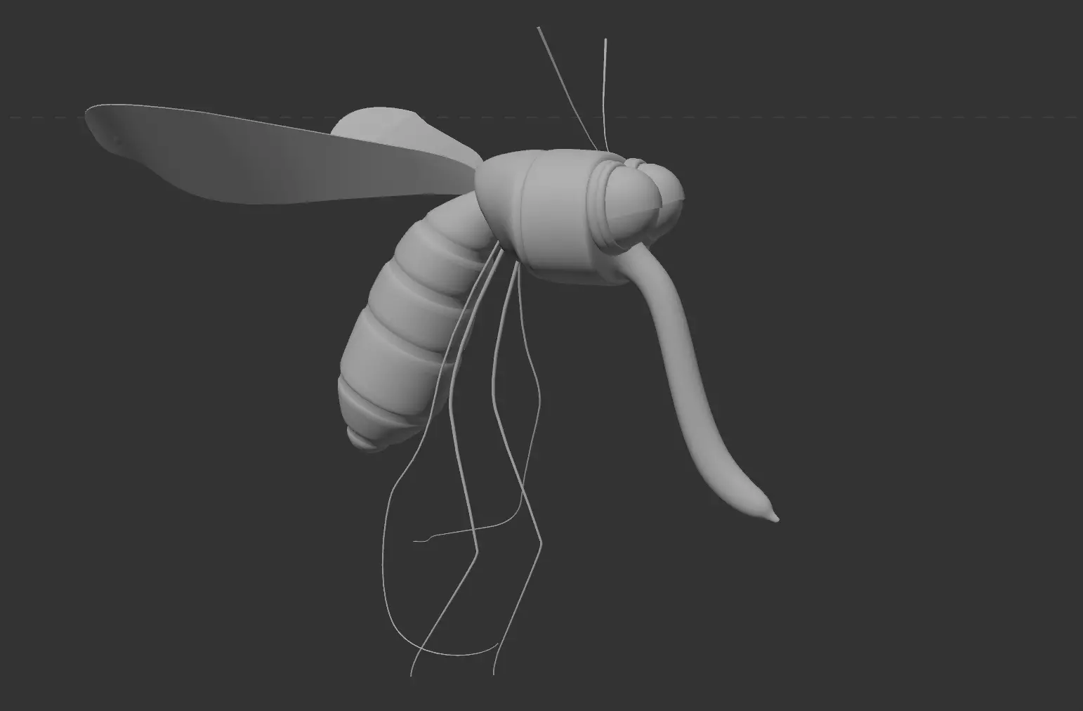 Cartoon flies 3D model_0