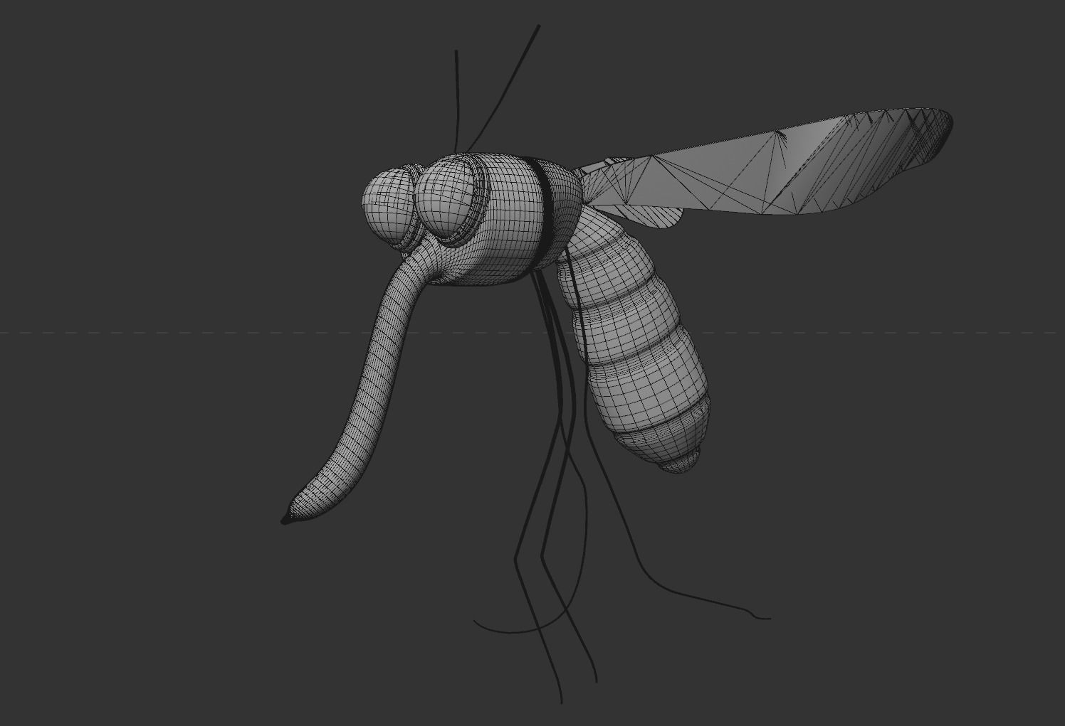 Cartoon flies 3D model_1