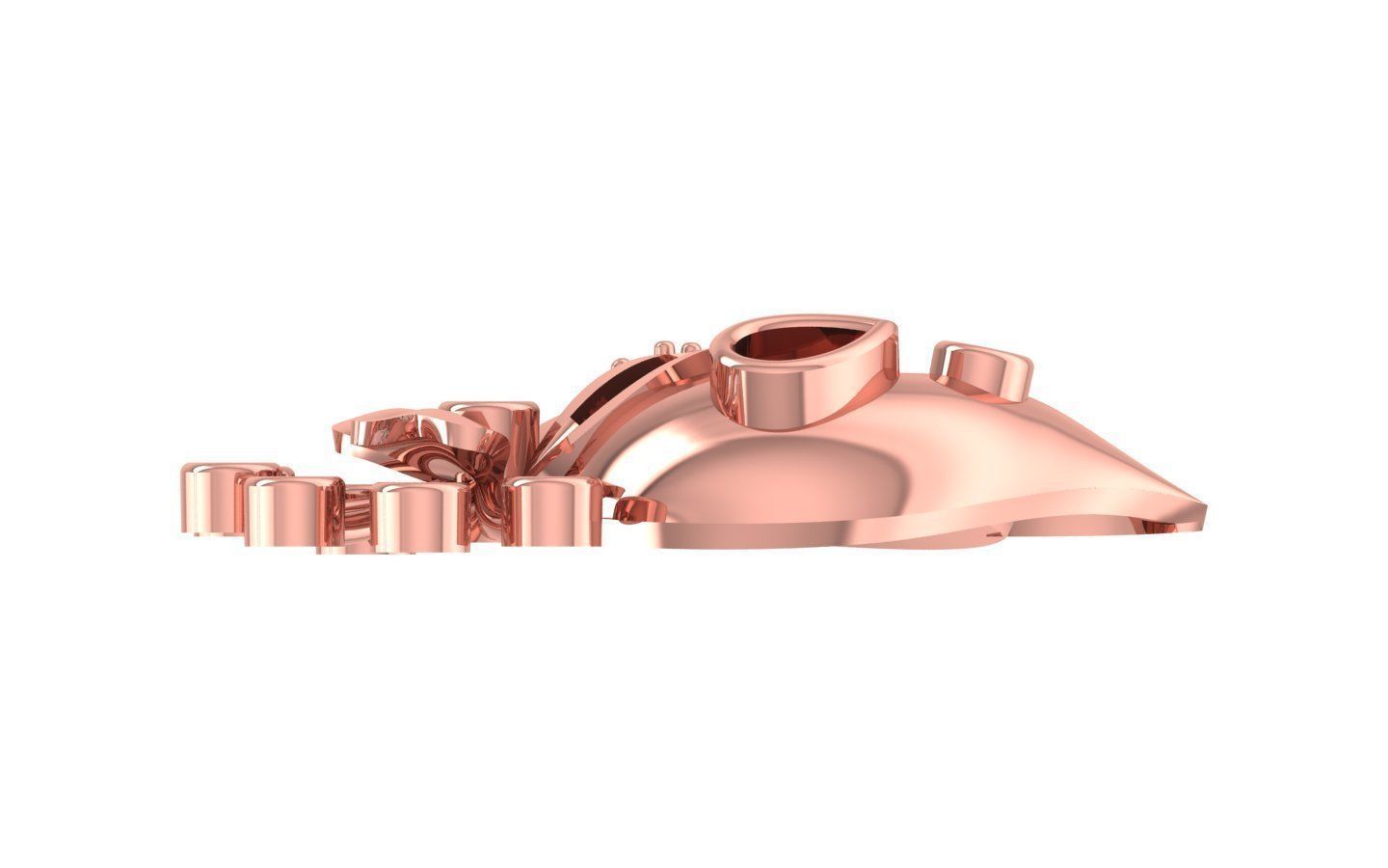 Earrings Pendant Set 3dm STL OBJ FBX Renders Details 3D print model_3