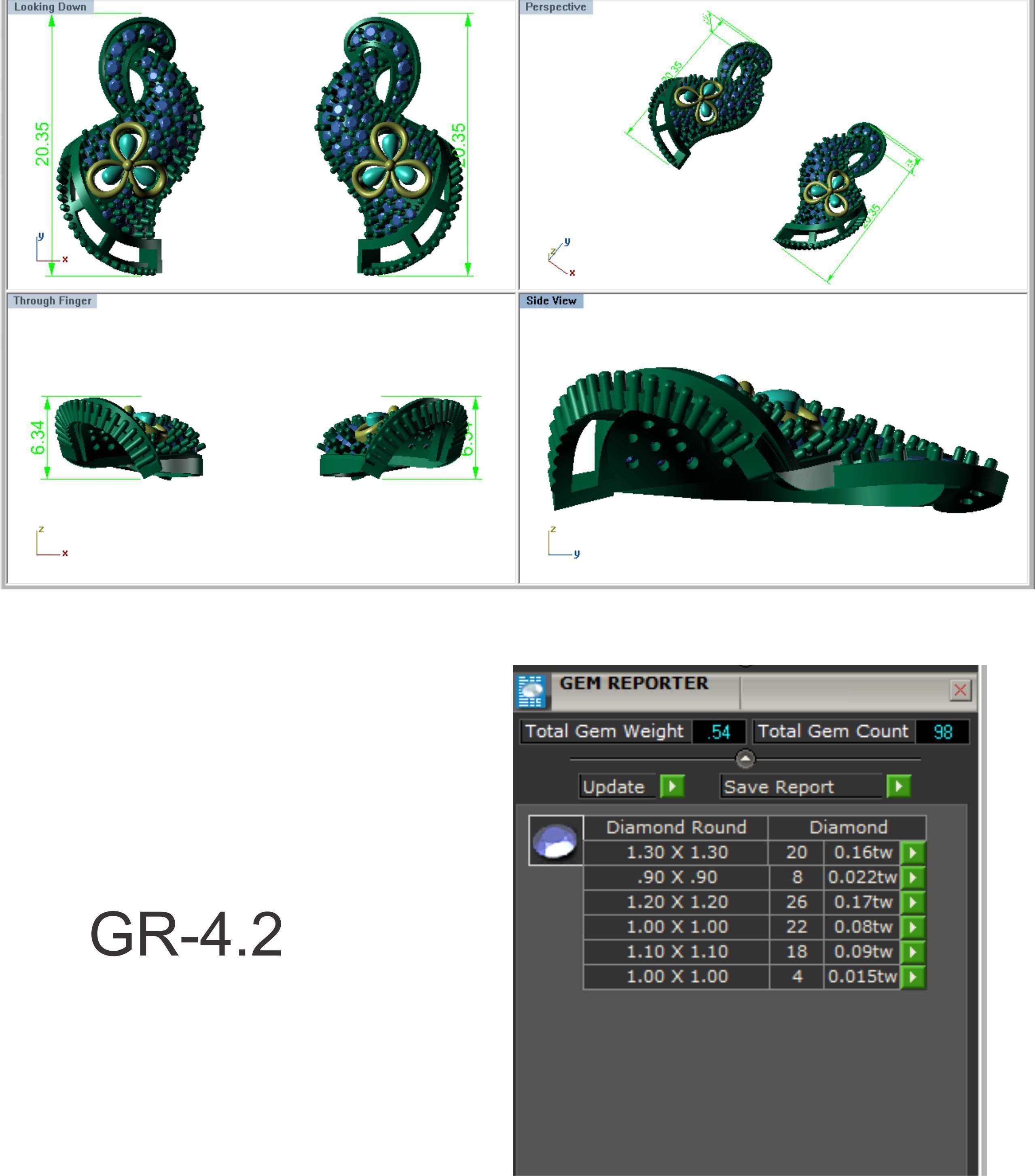 Earrings Pendant Set 3dm STL OBJ FBX Renders Details 3D print model_10