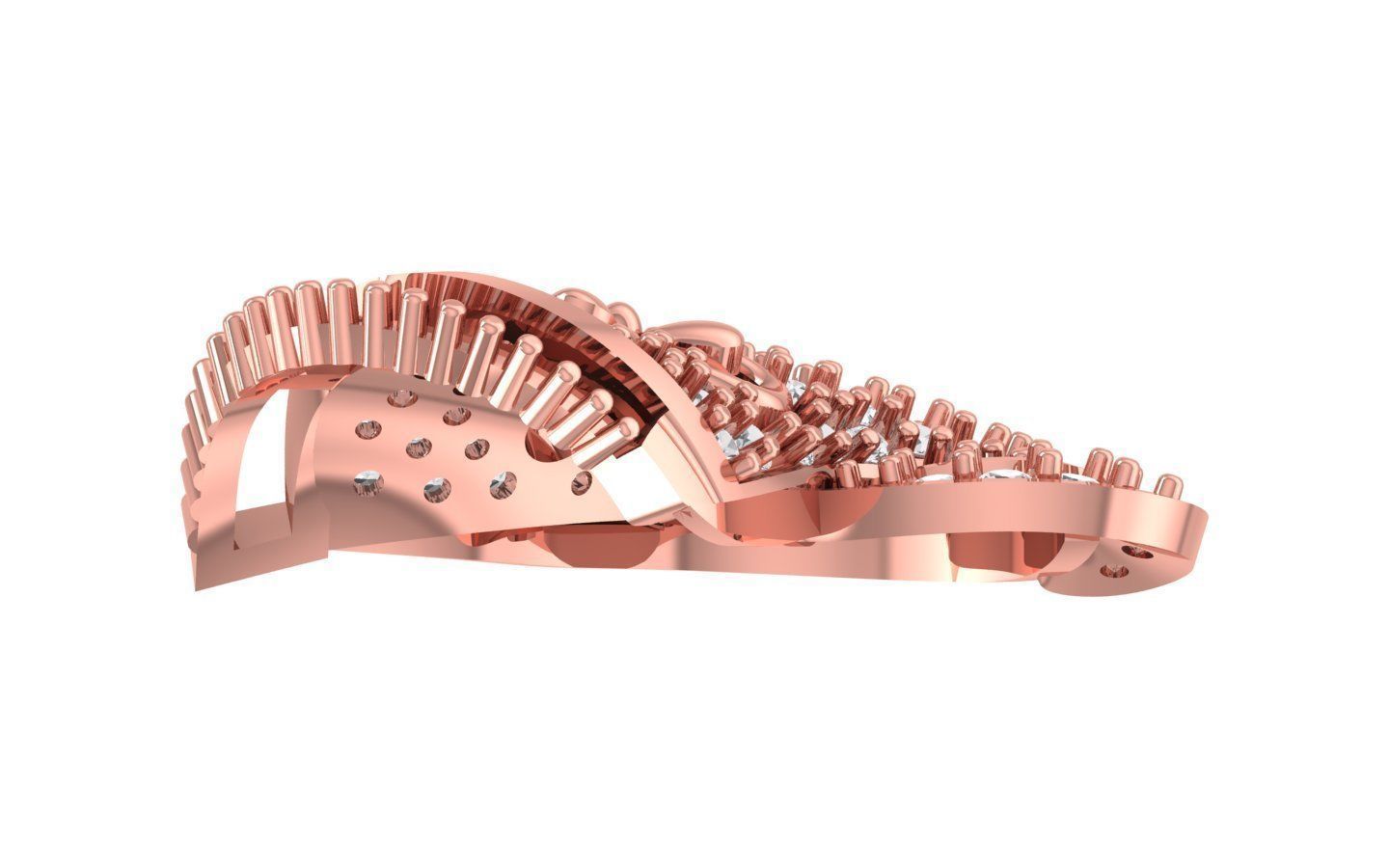 Earrings Pendant Set 3dm STL OBJ FBX Renders Details 3D print model_3