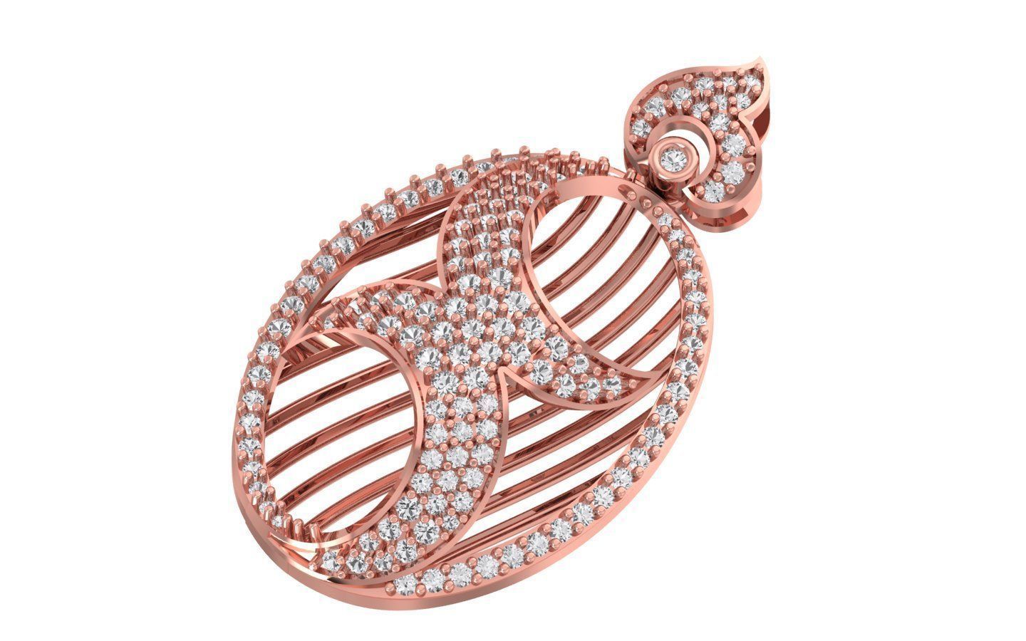 Earrings Pendant Set 3dm STL OBJ FBX Renders Details 3D print model_4