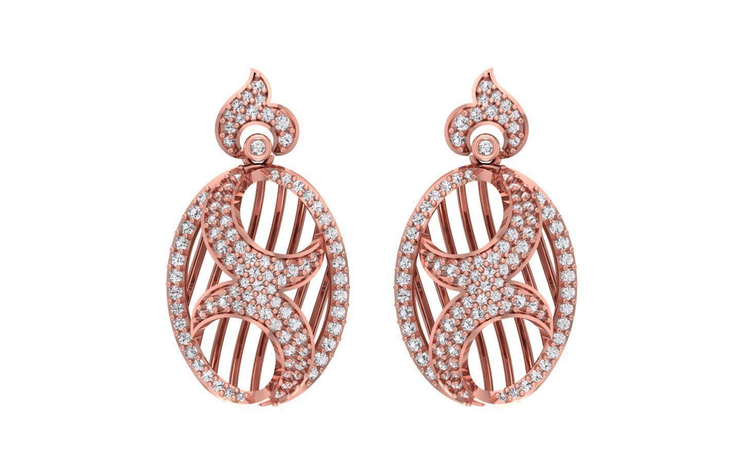 Earrings Pendant Set 3dm STL OBJ FBX Renders Details 3D print model_1