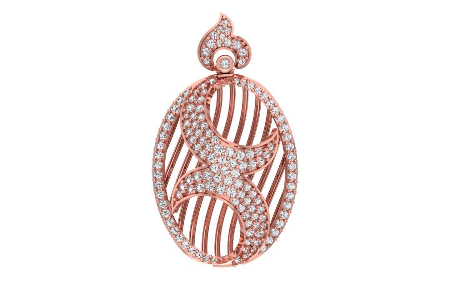 Earrings Pendant Set 3dm STL OBJ FBX Renders Details 3D print model_2