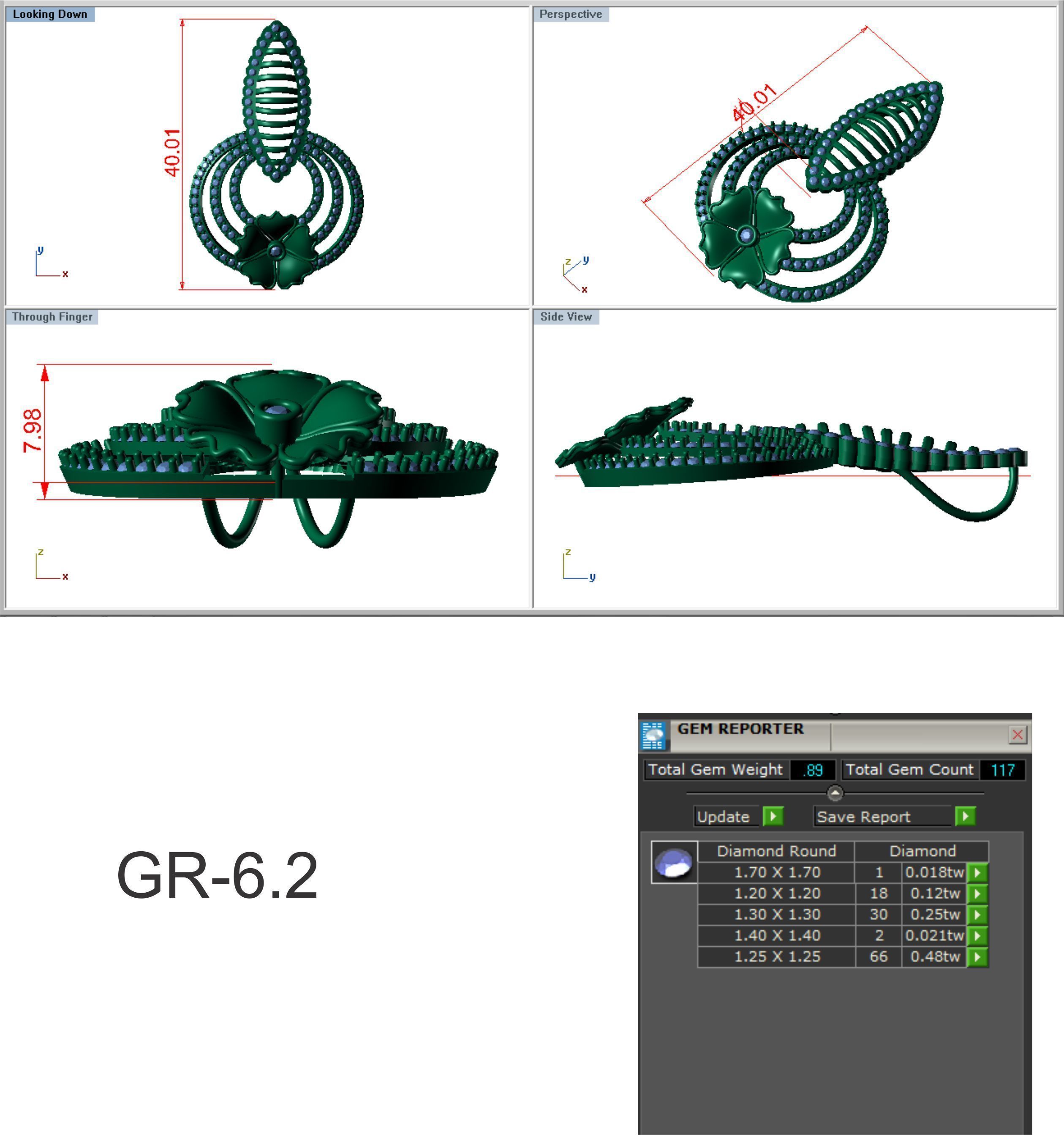 Earrings Pendant Set 3dm STL OBJ FBX Renders Details 3D print model_10