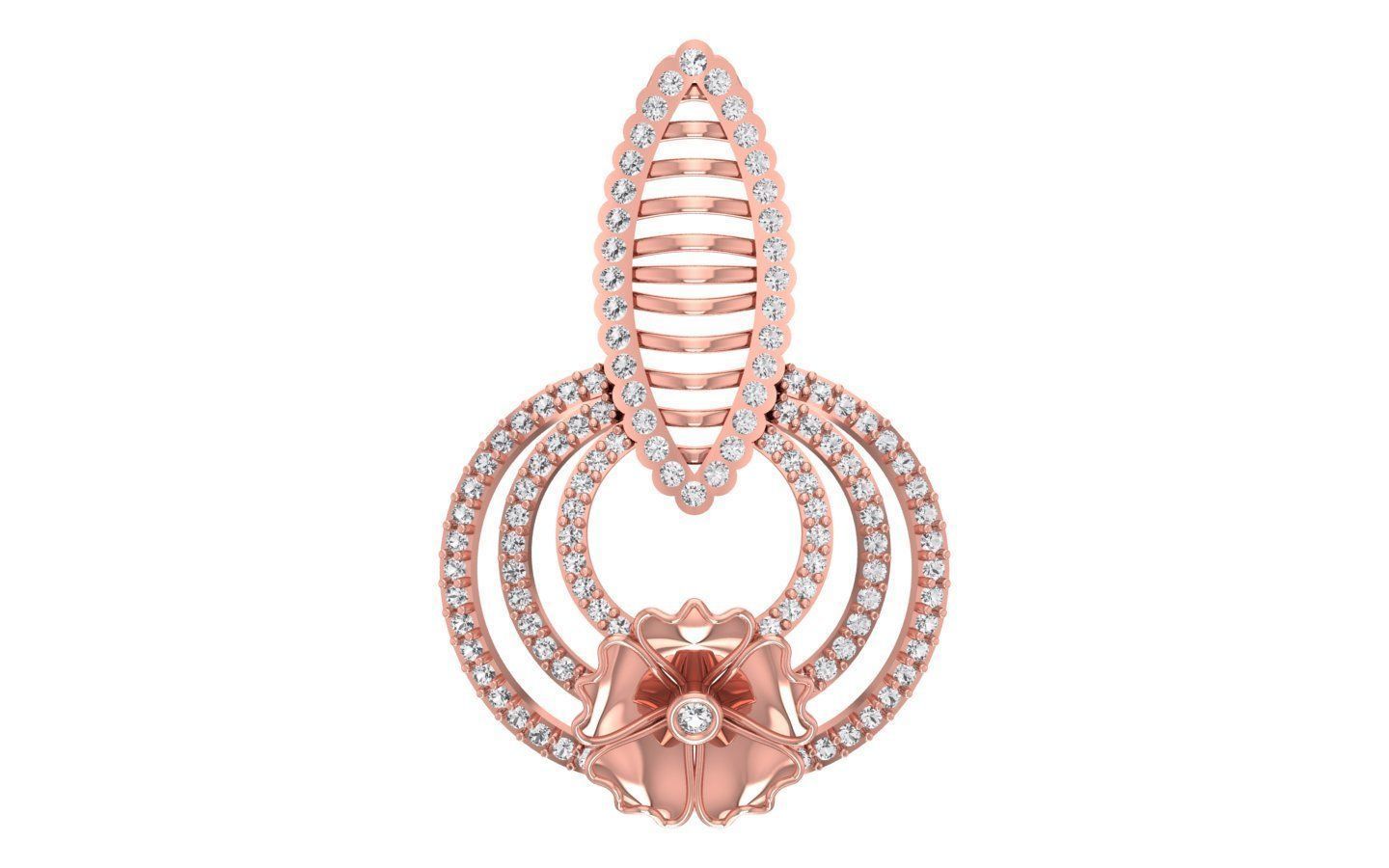 Earrings Pendant Set 3dm STL OBJ FBX Renders Details 3D print model_2