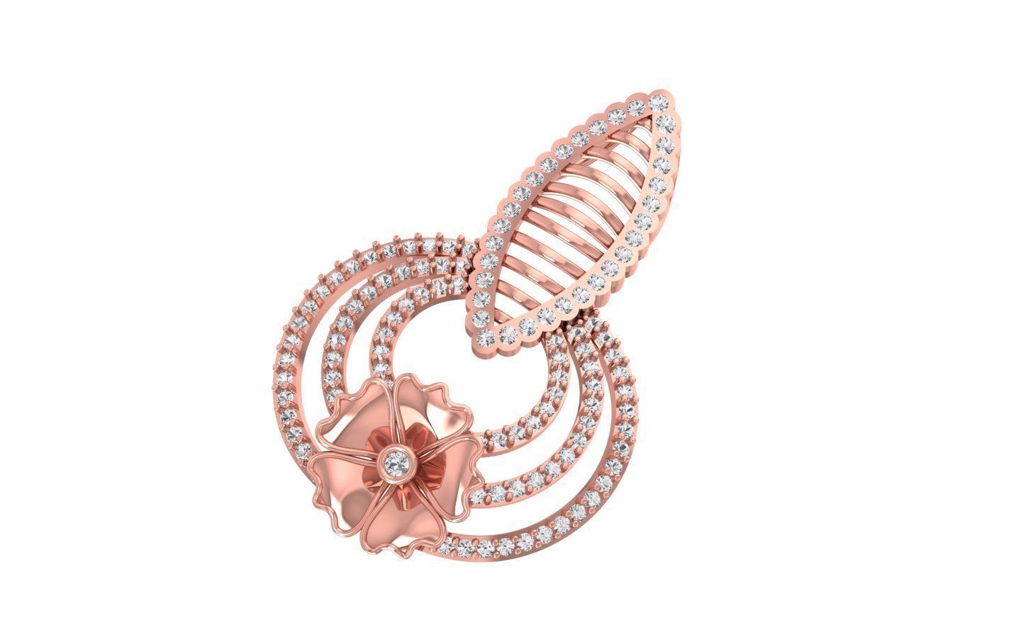 Earrings Pendant Set 3dm STL OBJ FBX Renders Details 3D print model_3